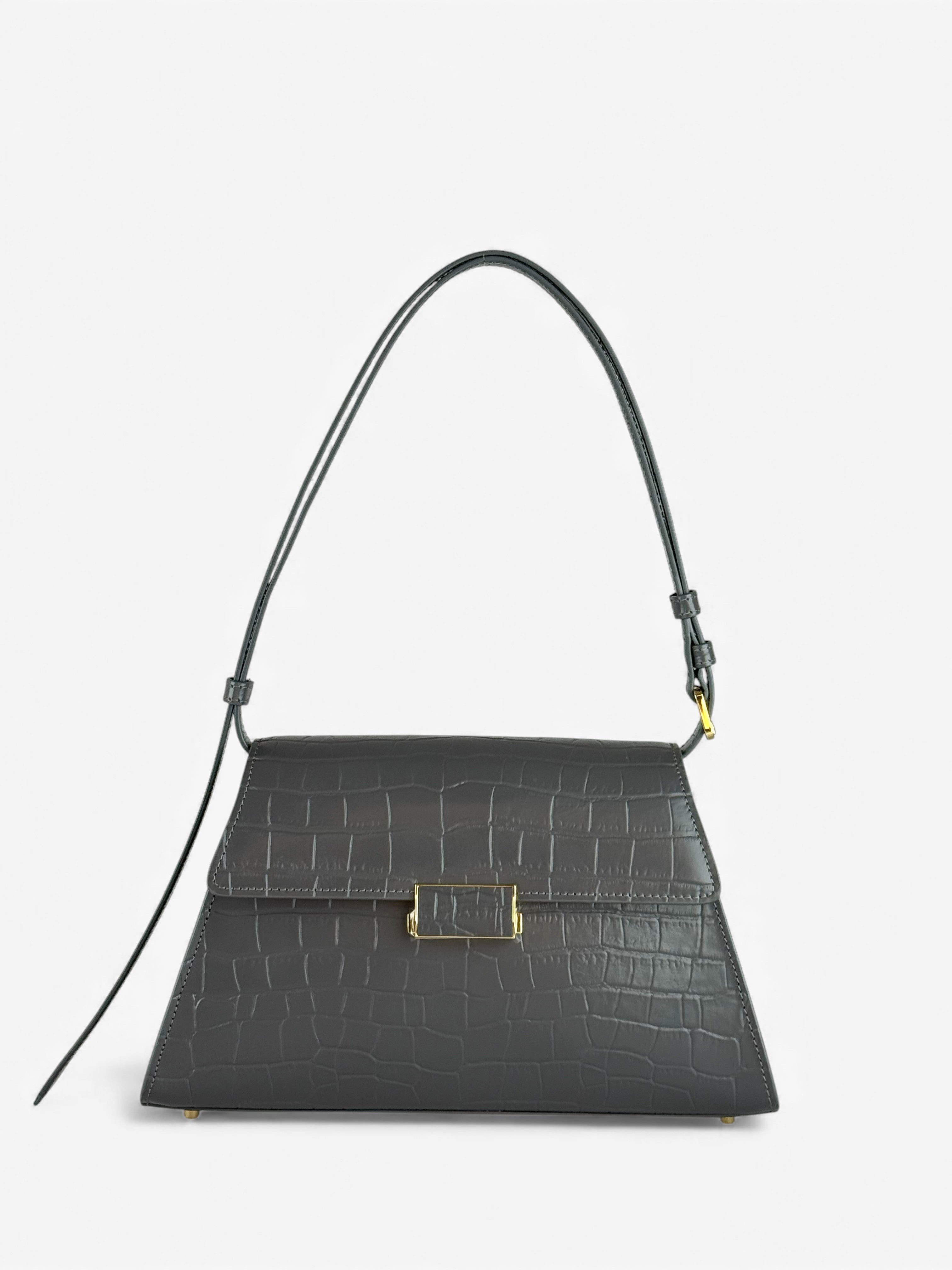 Ambra Croco Grey Bag