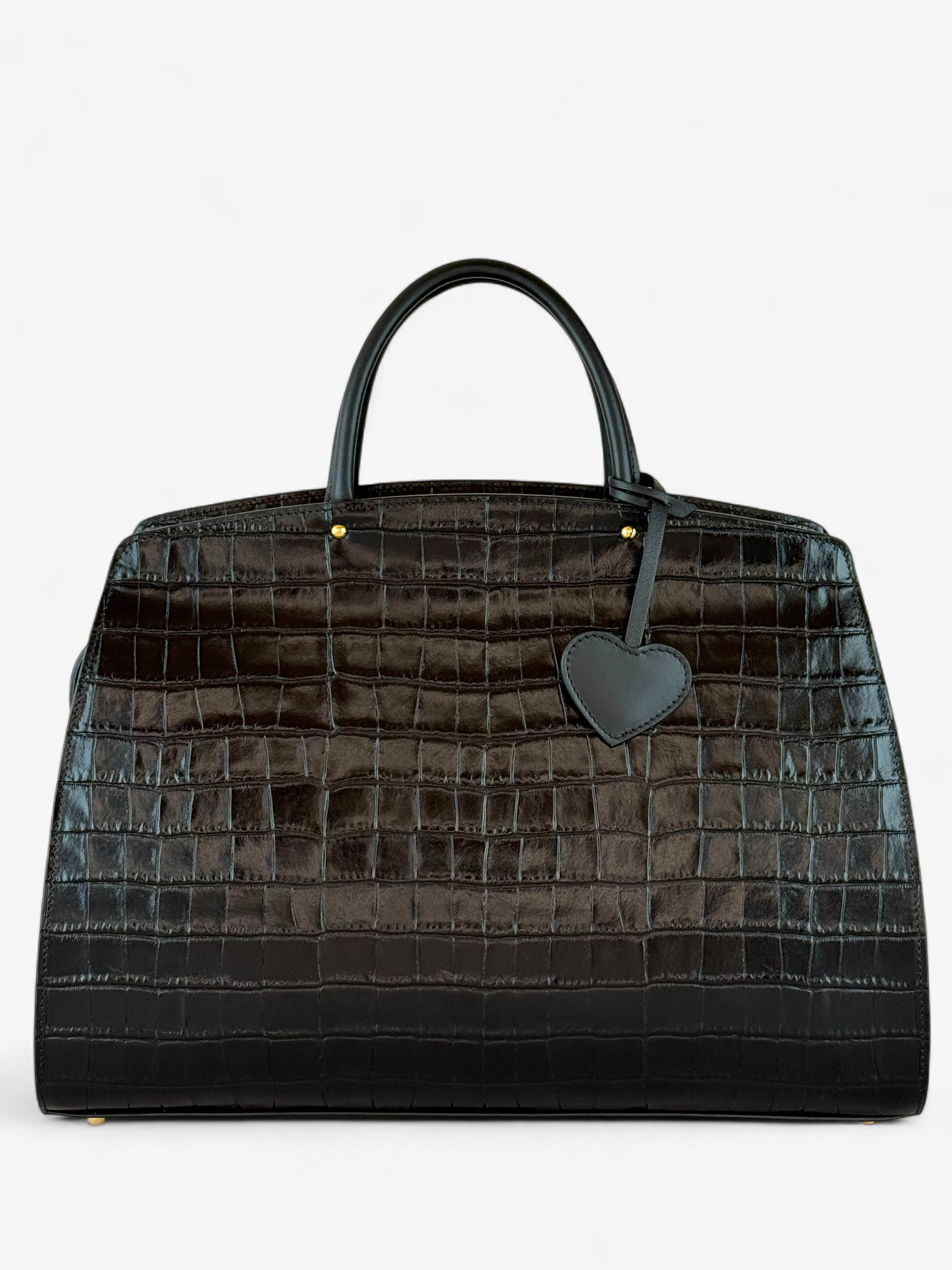 Ami L Croco Black Bag