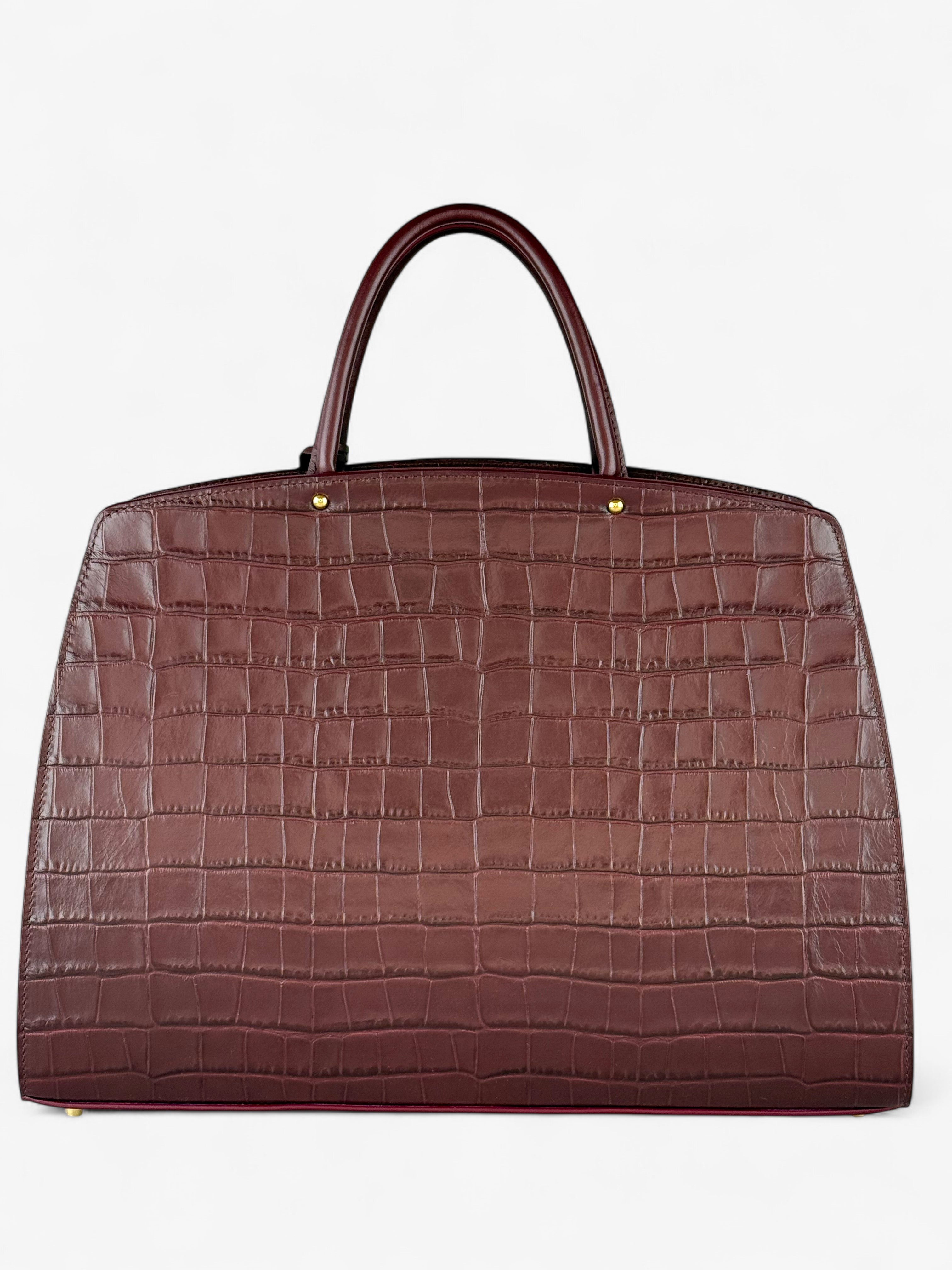 Ami L Croco Bordeaux Bag