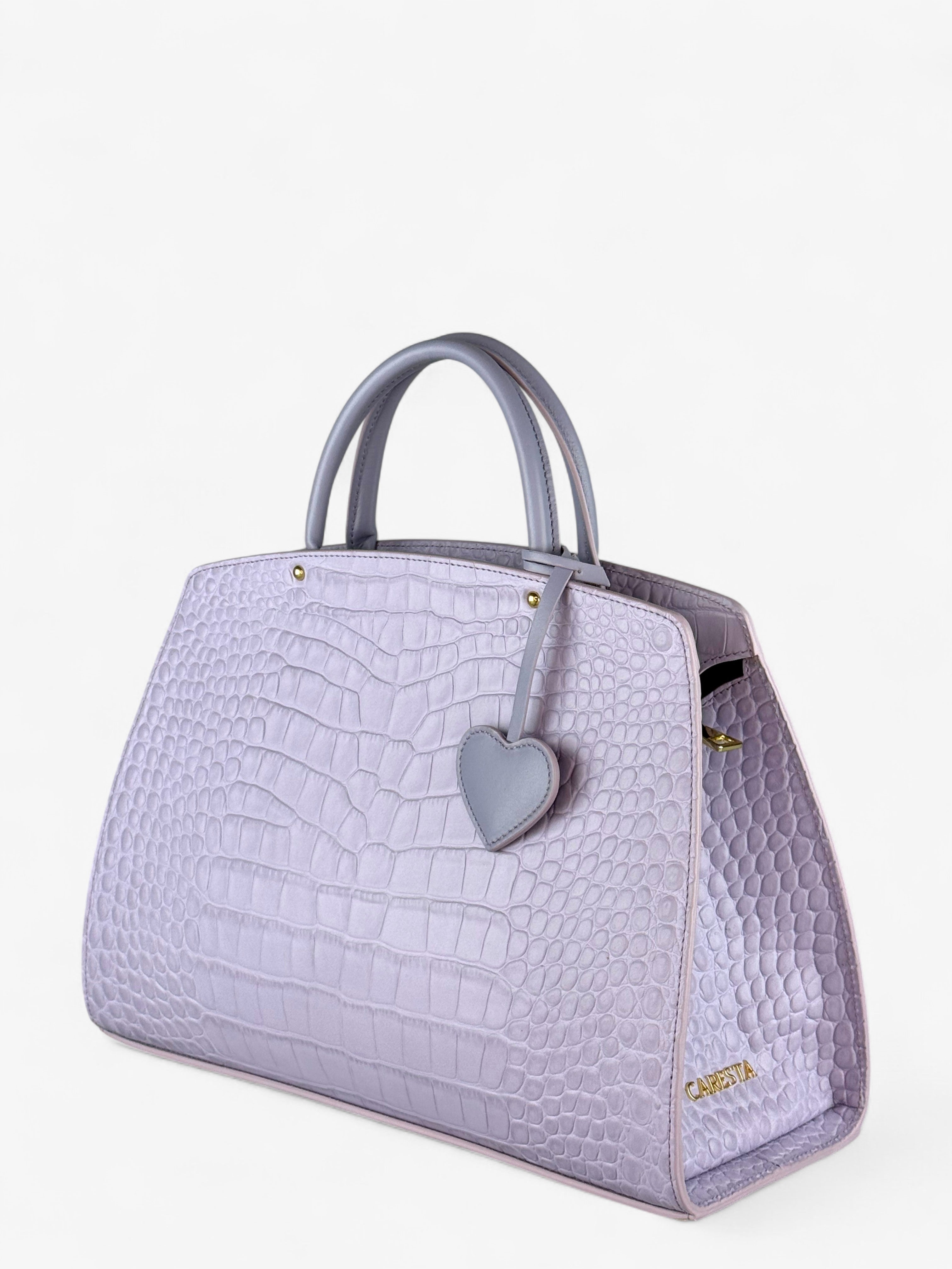 Ami M Croco Mauve Bag