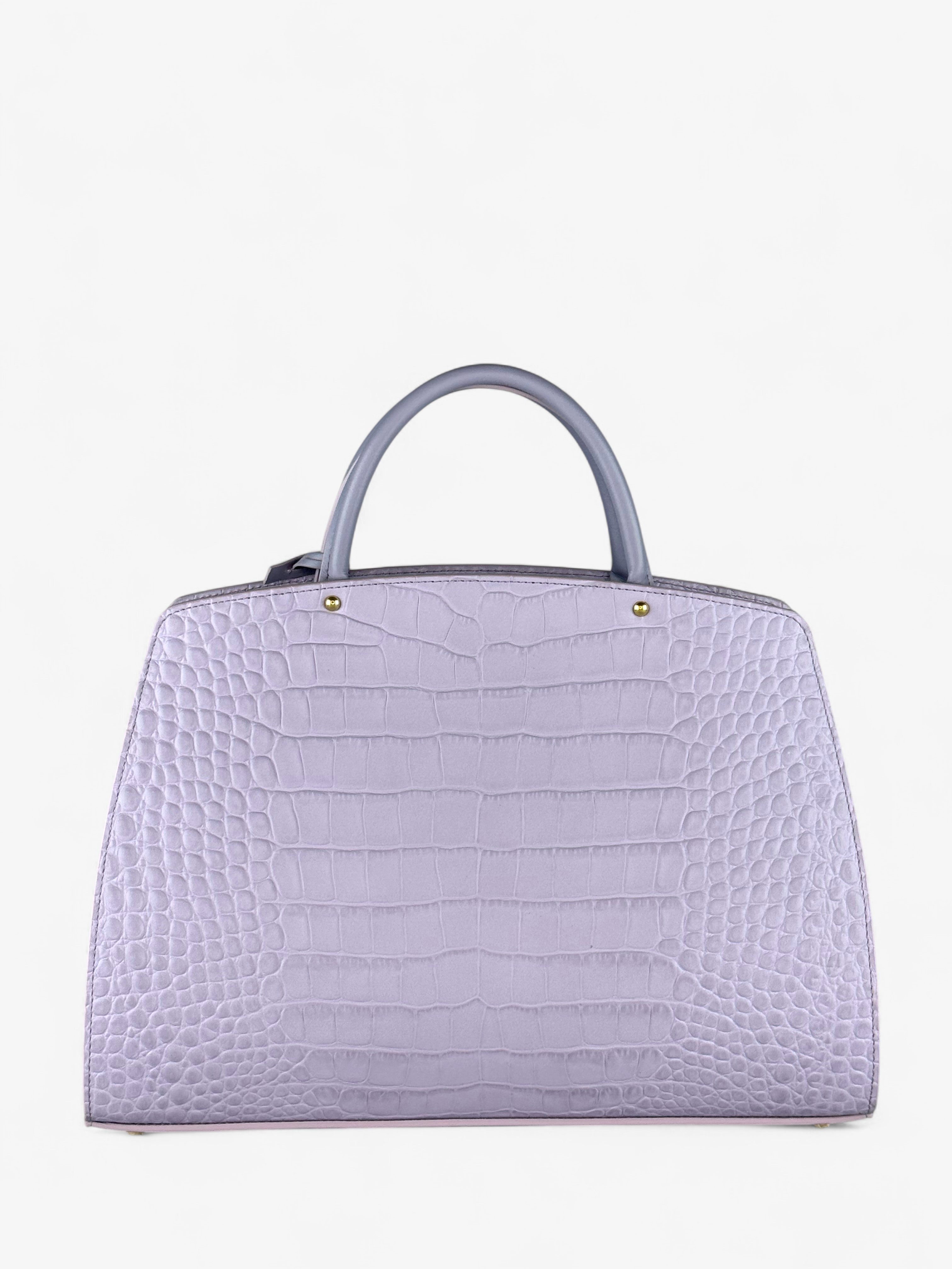 Ami M Croco Mauve Bag
