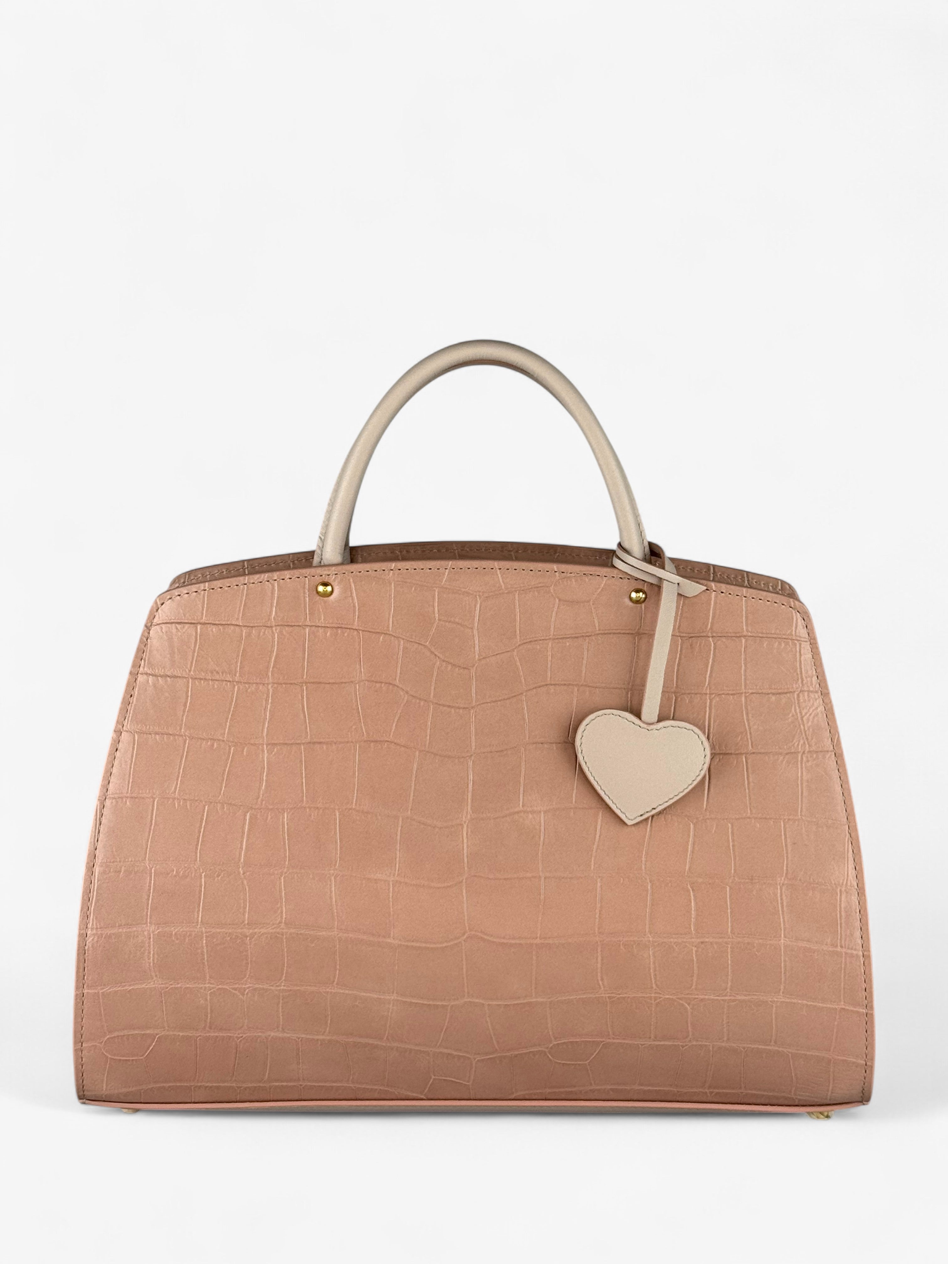 Ami M Croco Salmon Bag