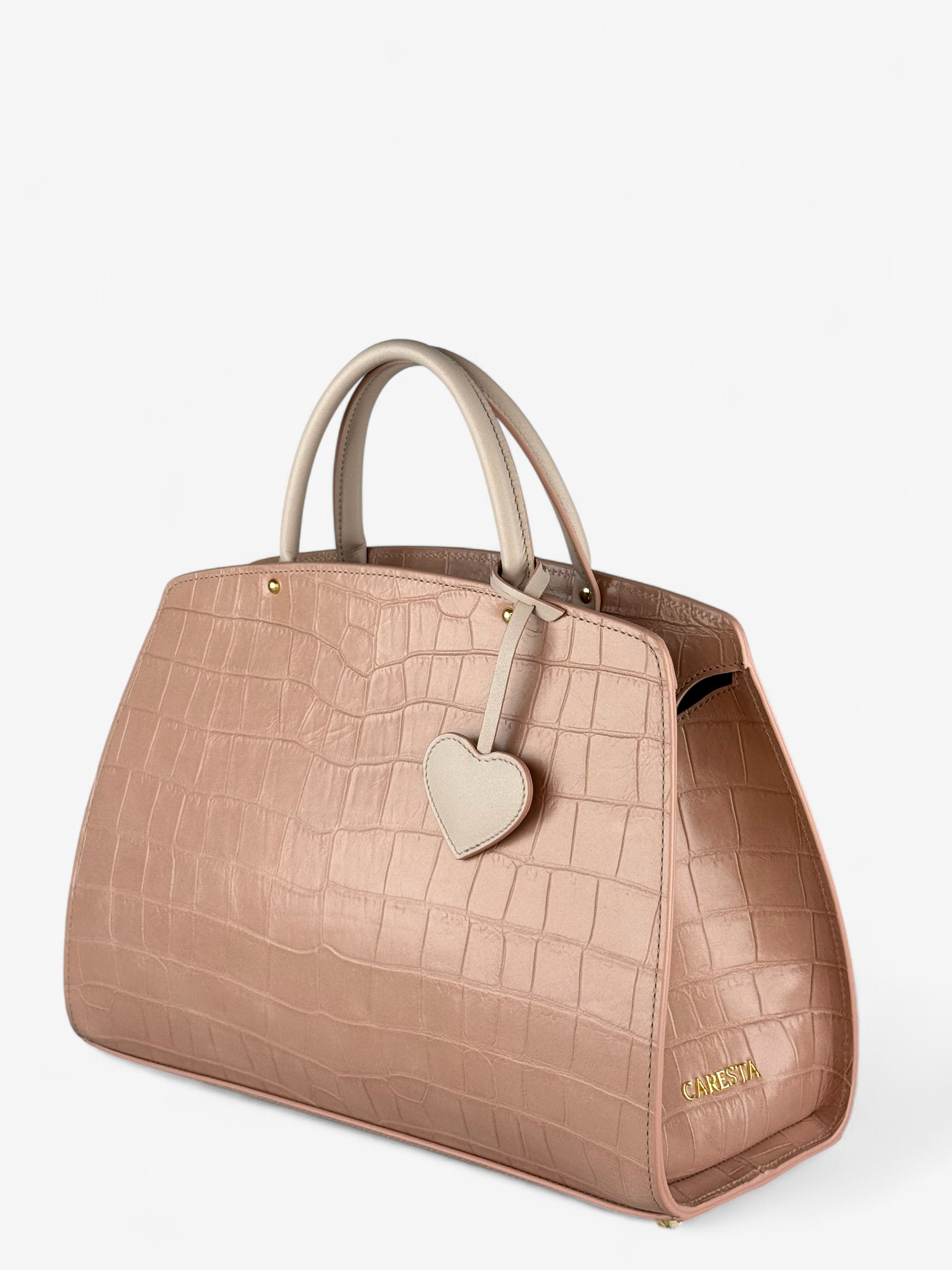 Ami M Croco Salmon Bag