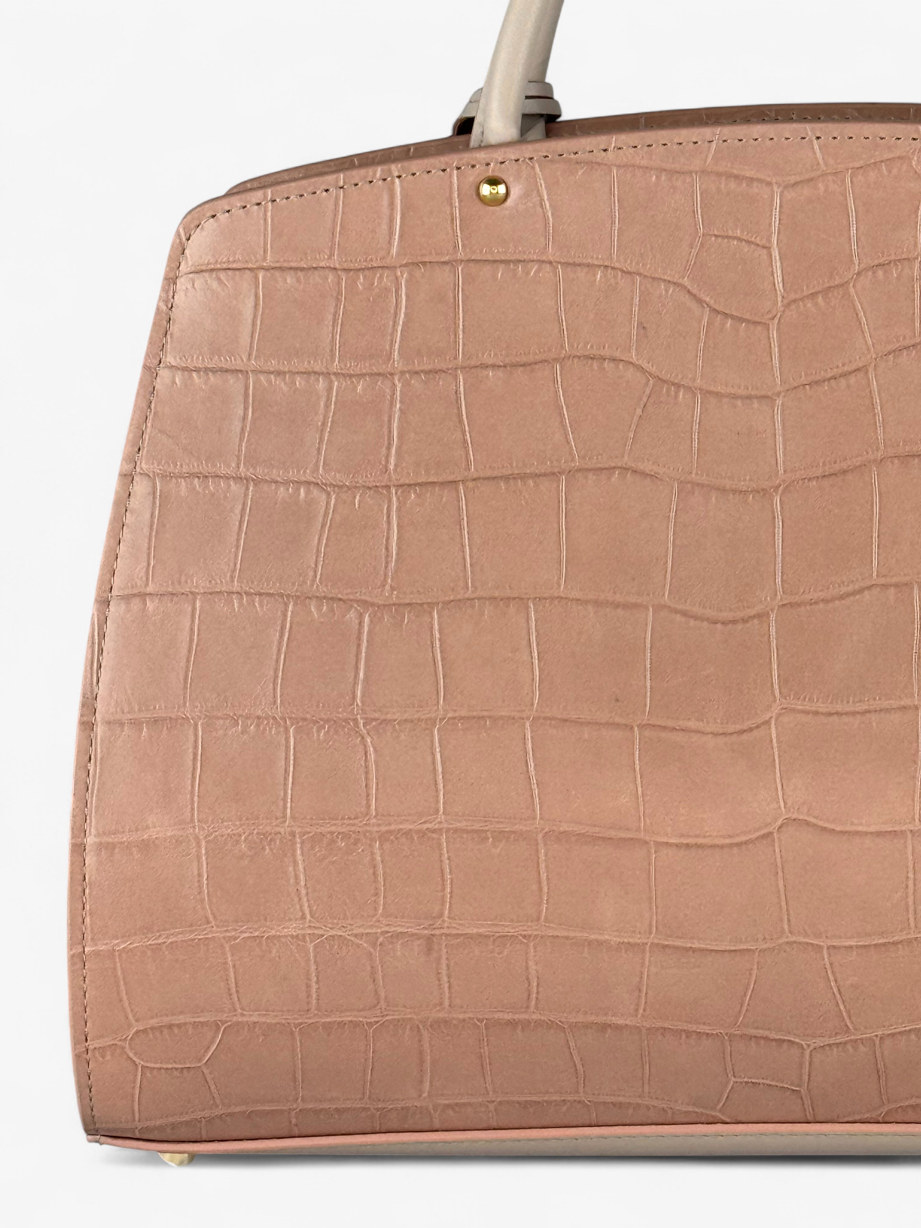 Ami M Croco Salmon Bag