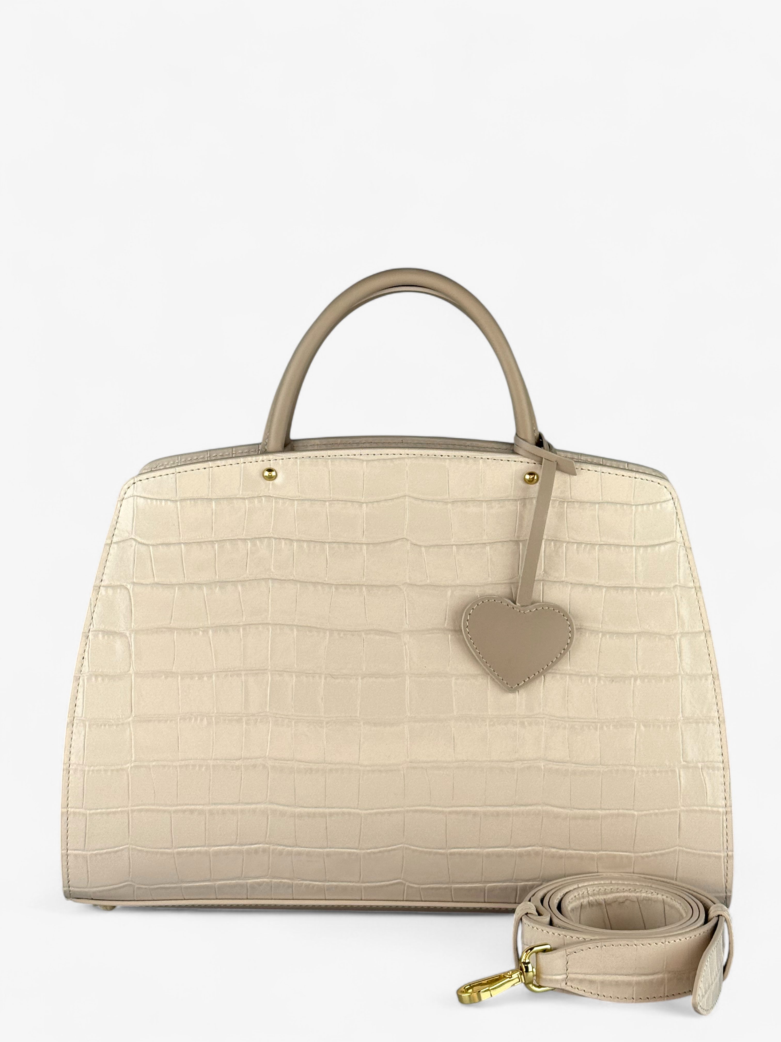 Ami M Croco Bej Bag