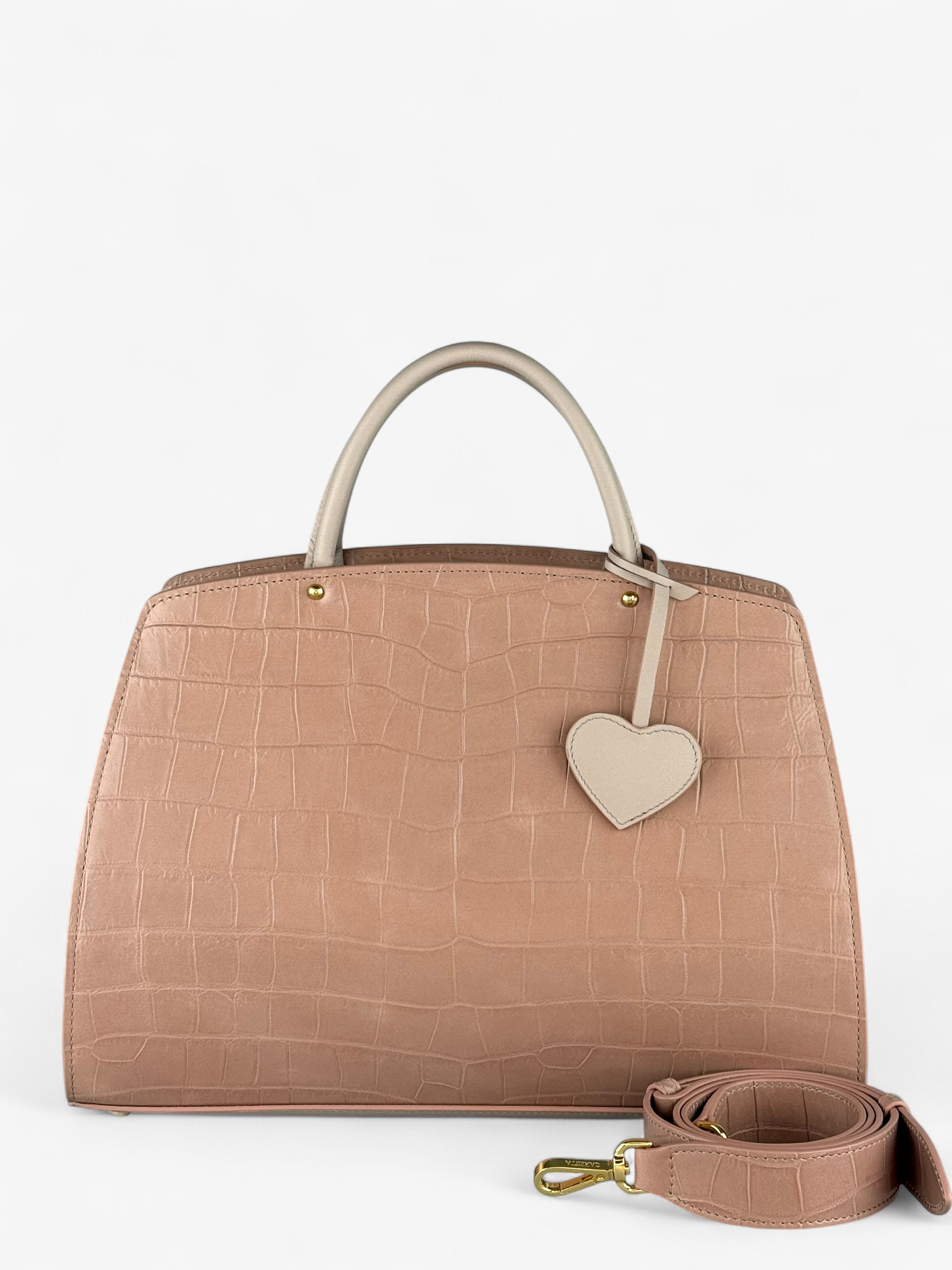 Ami M Croco Salmon Bag