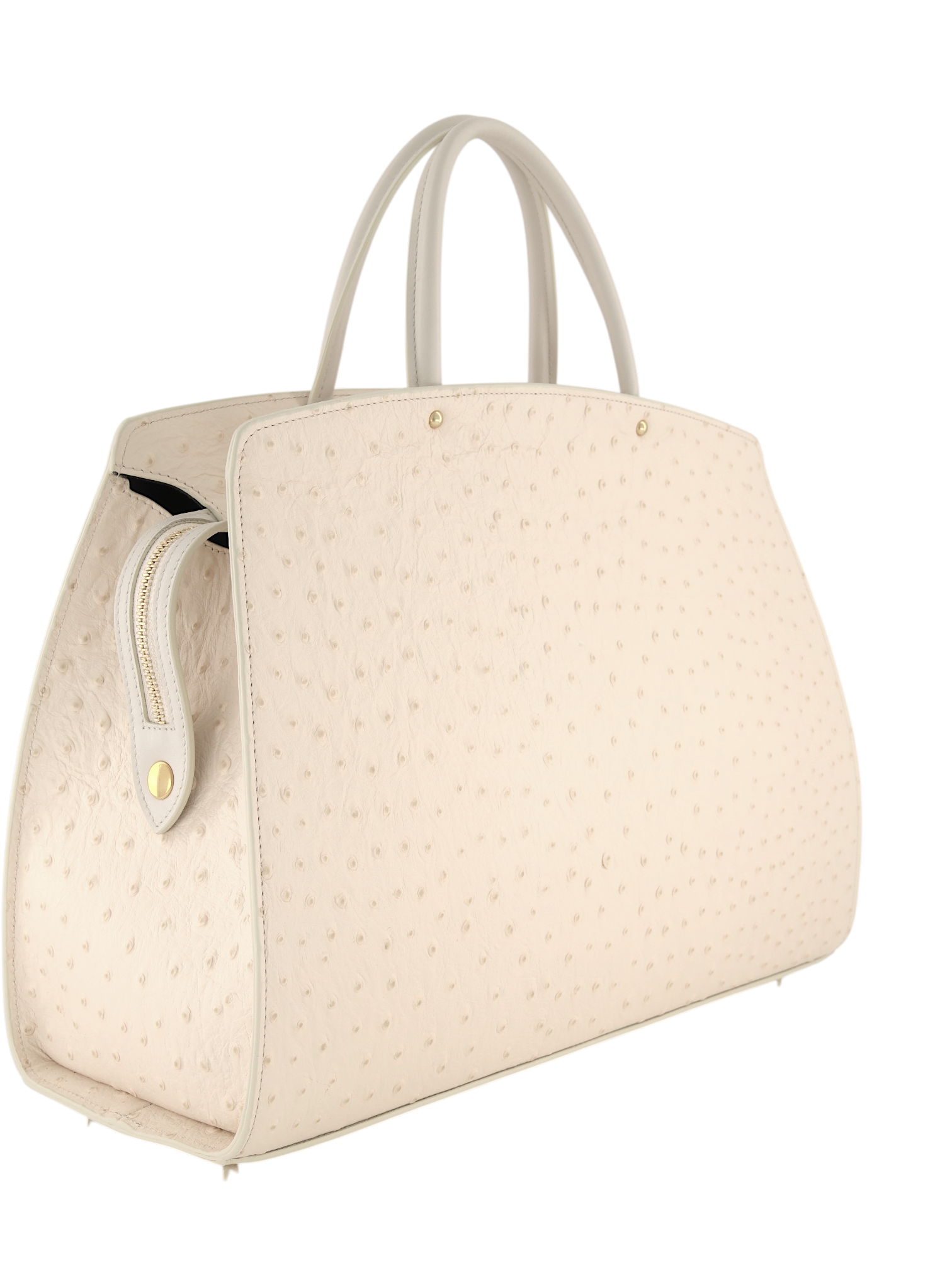 Ami L Ostrich Black Bag