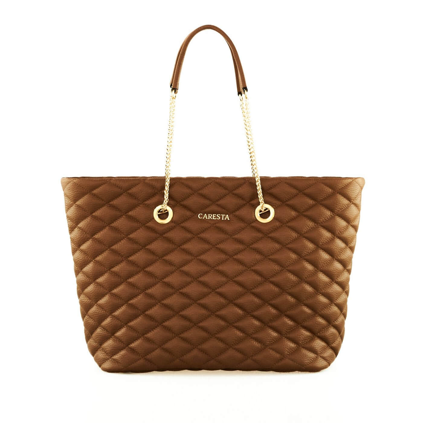 Geantă Andreaa Brown SS24 Materiale Exterior: Piele de vițel, aspect matlasat Interior: Căptușeală din material textil Mâner și Curea Mâner: De umăr cu lanț din metal și piele Compartimentare Un compartiment principal Un buzunar cu fermoar și un buzunar p