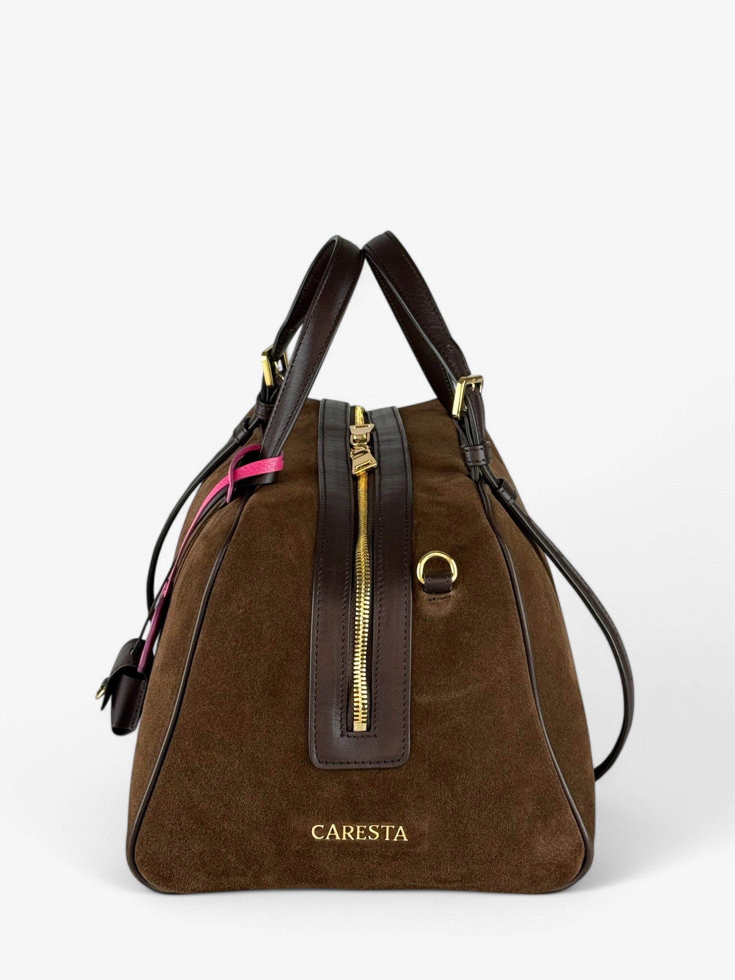 Jaqueline L Velour Ciocolate Bag