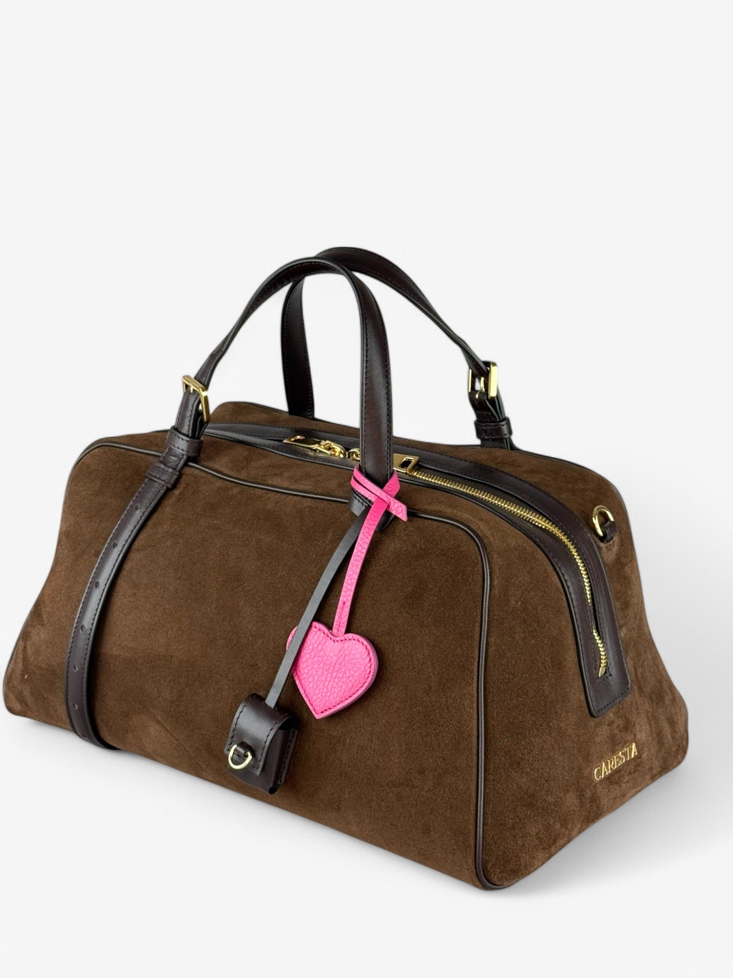 Jaqueline L Velour Ciocolate Bag