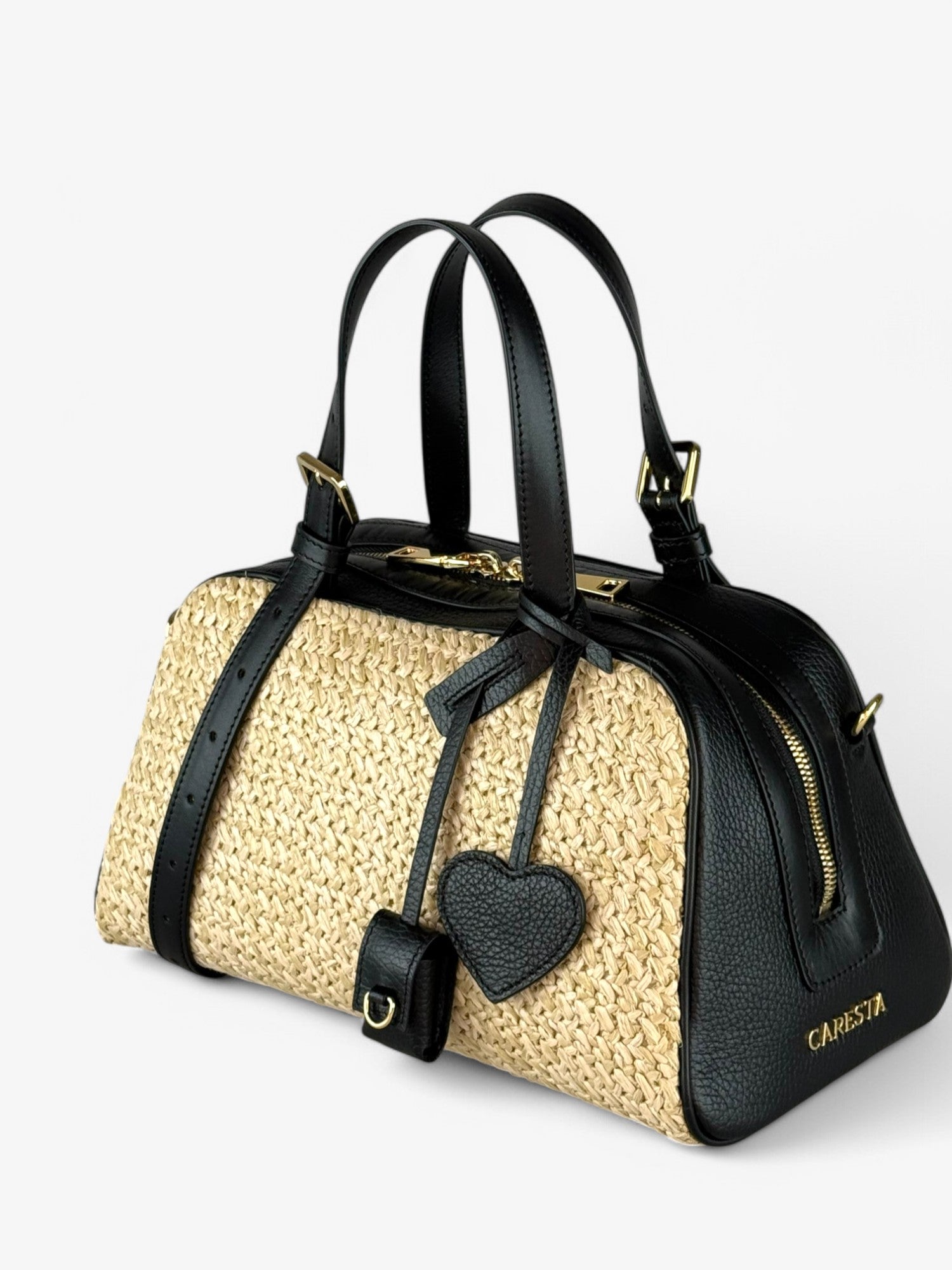 Jaqueline M Rafia Black Bag