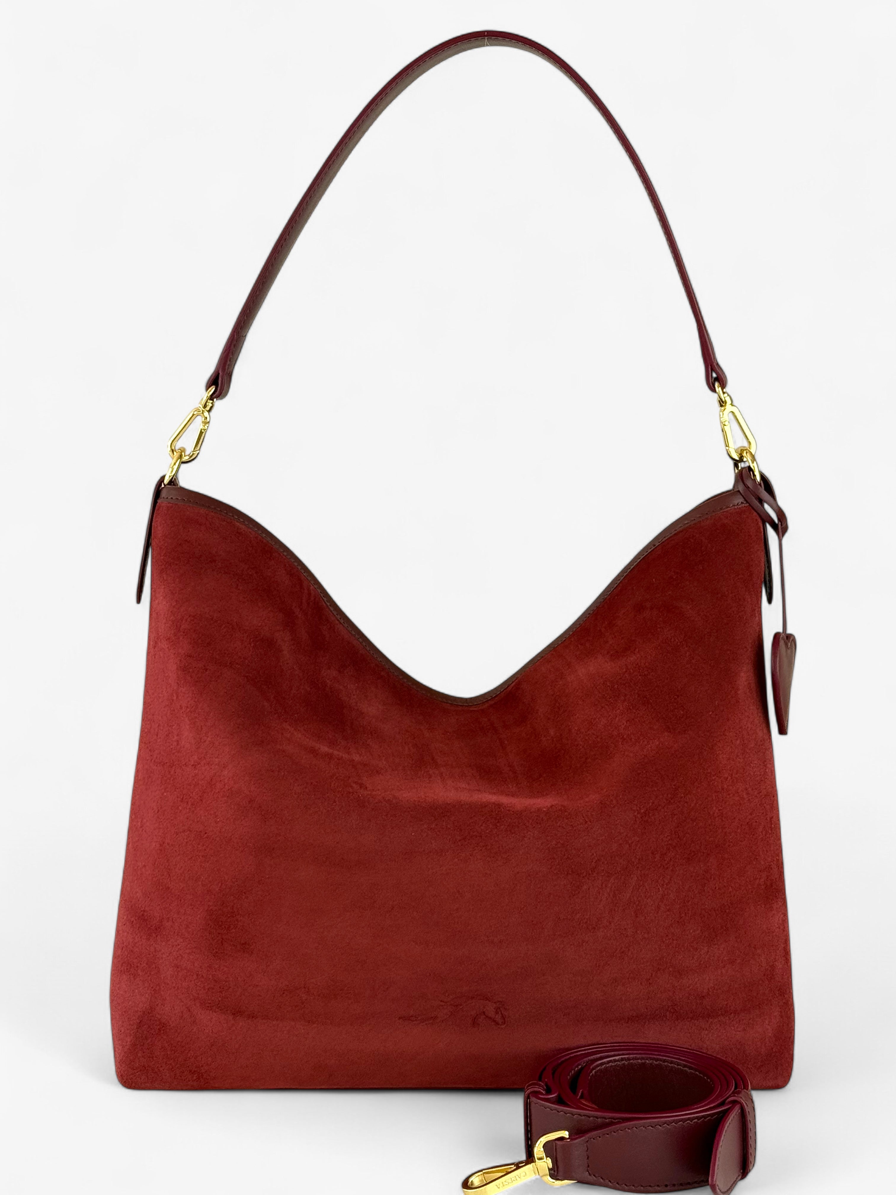 Deva Velour Bordeaux Bag