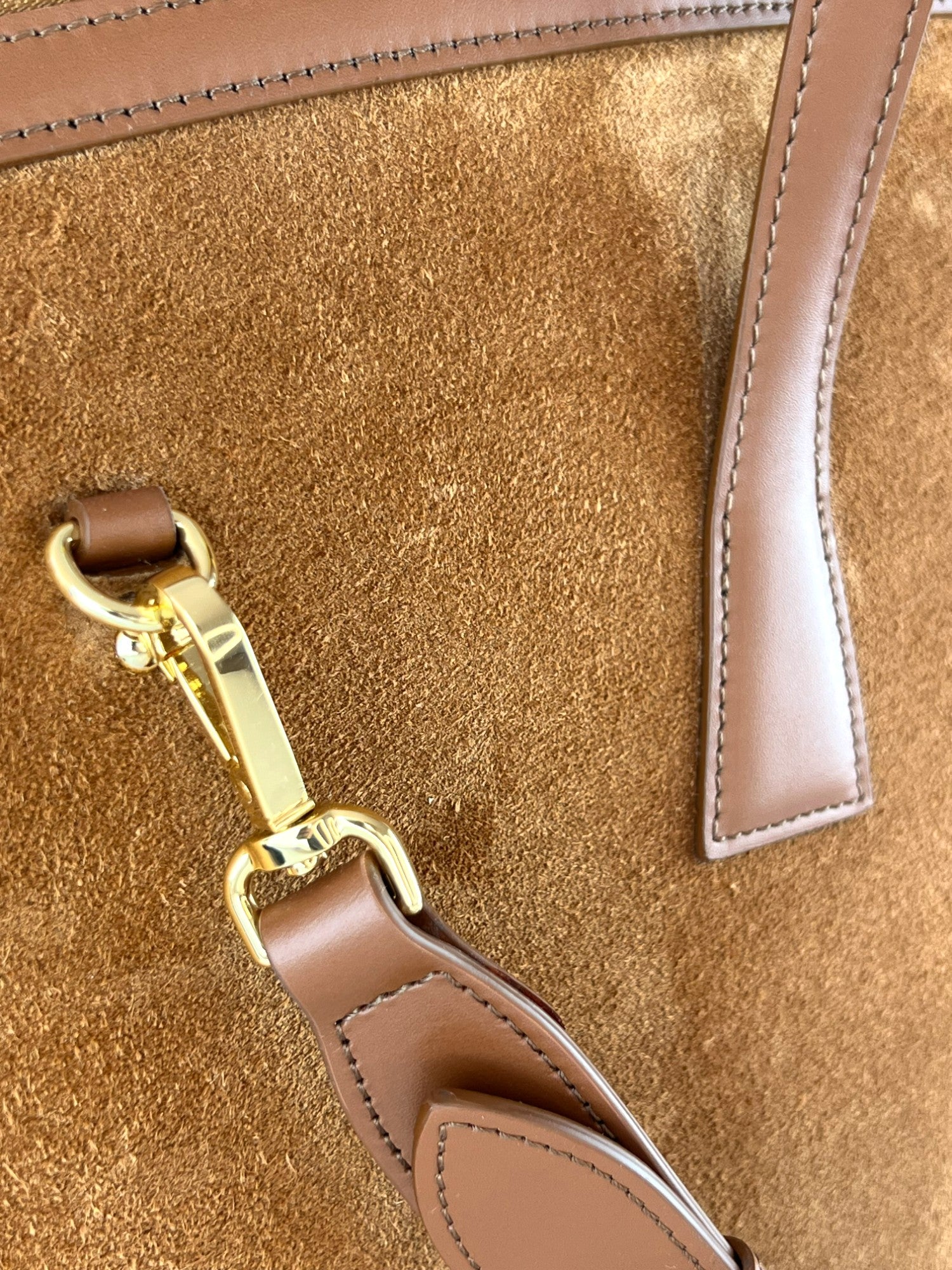Borsa Duffel Velour Cognac