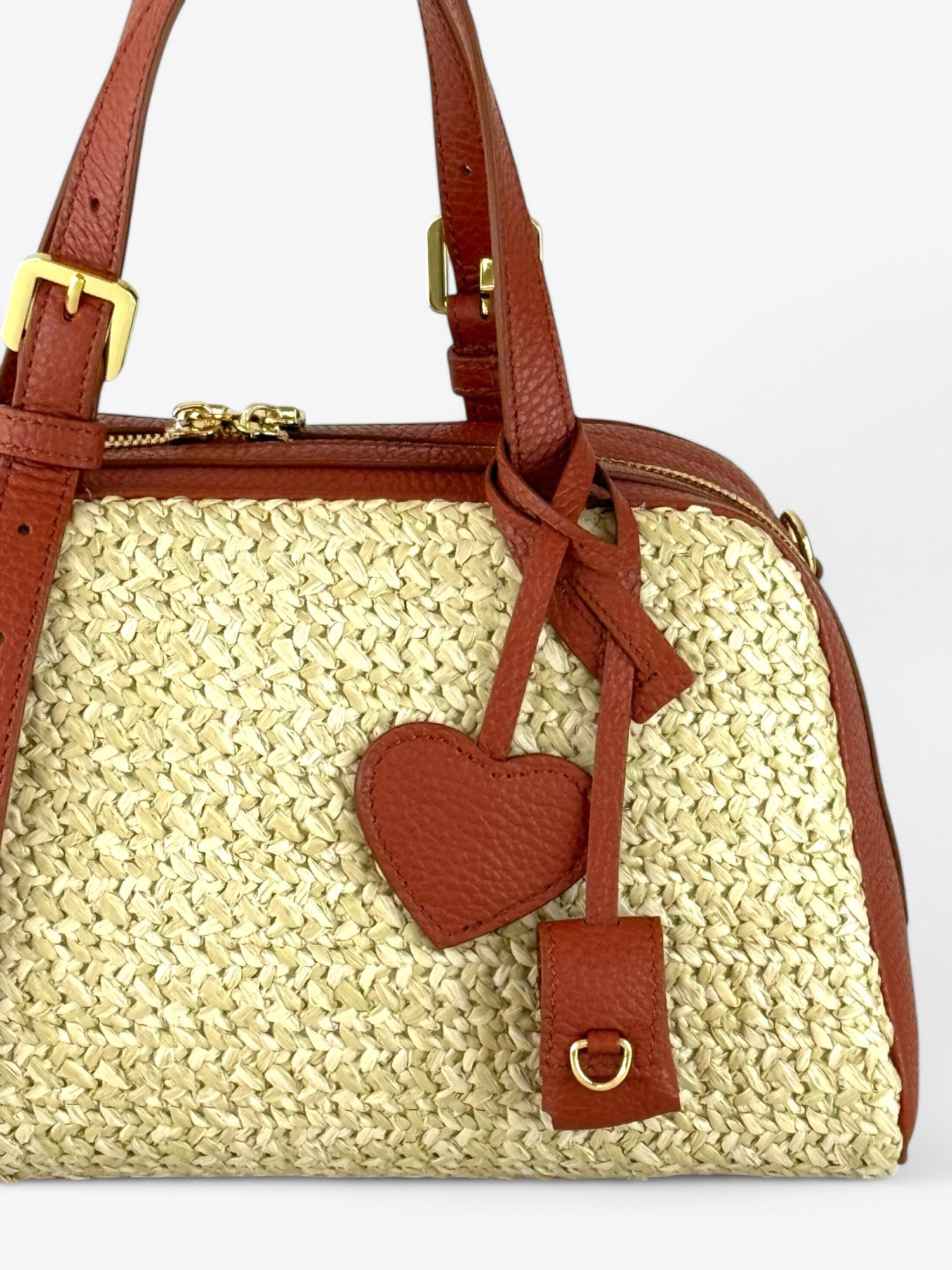 Borsa Jaqueline M Rafia Brick