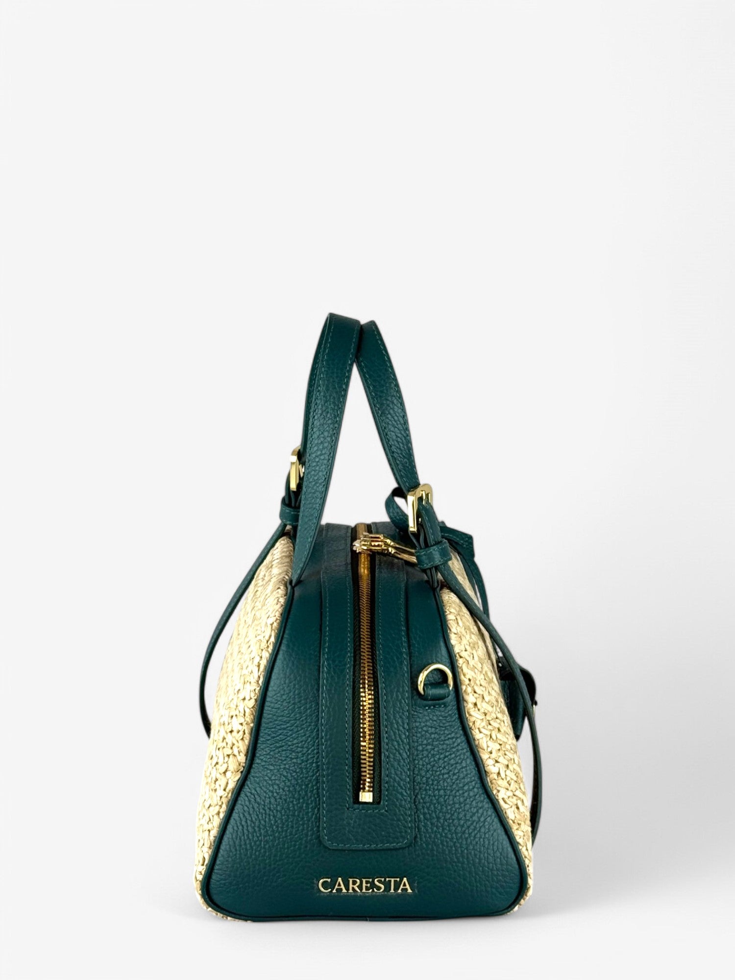 Jaqueline M Rafia Green Bag