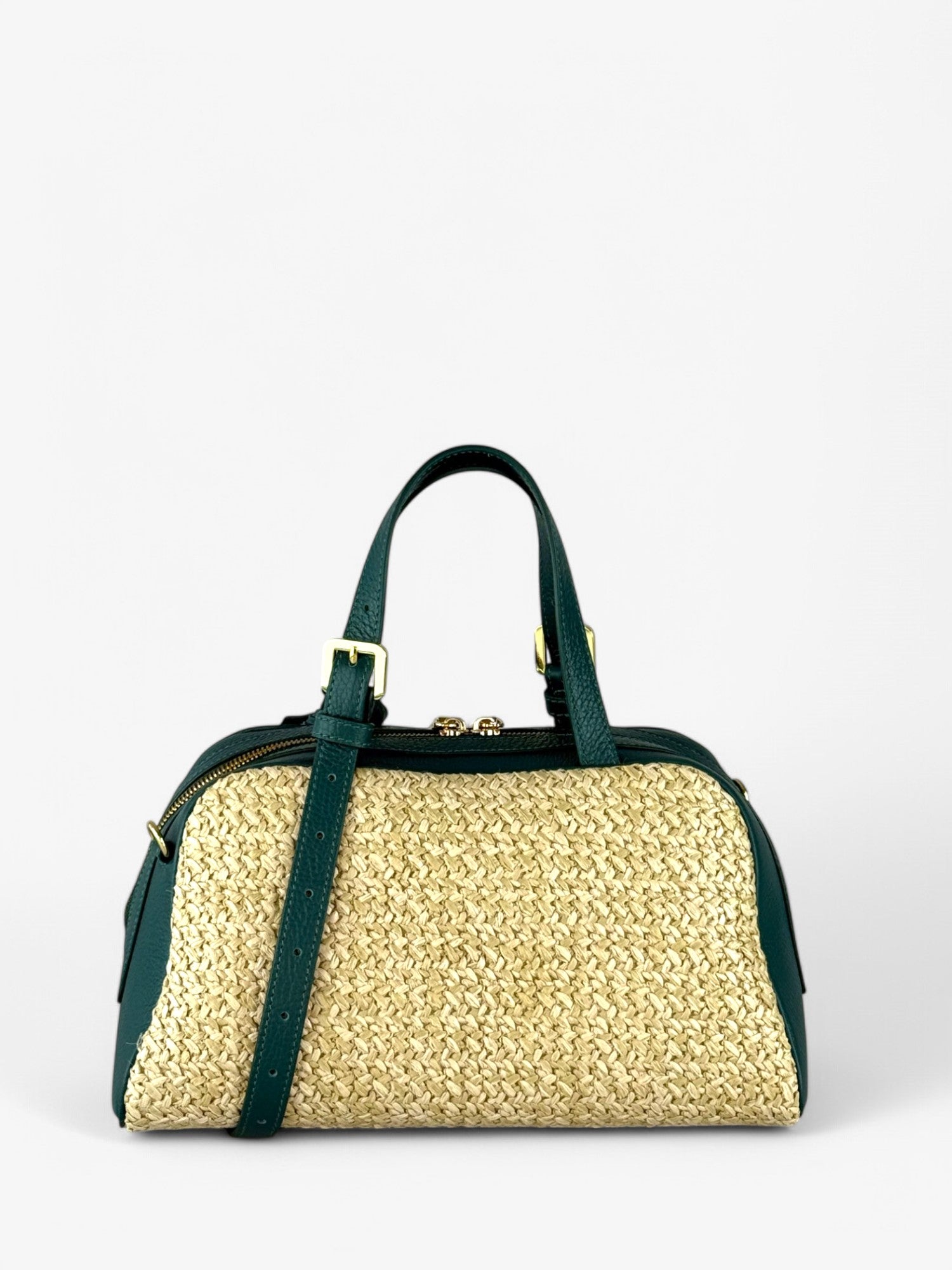 Jaqueline M Rafia Green Bag