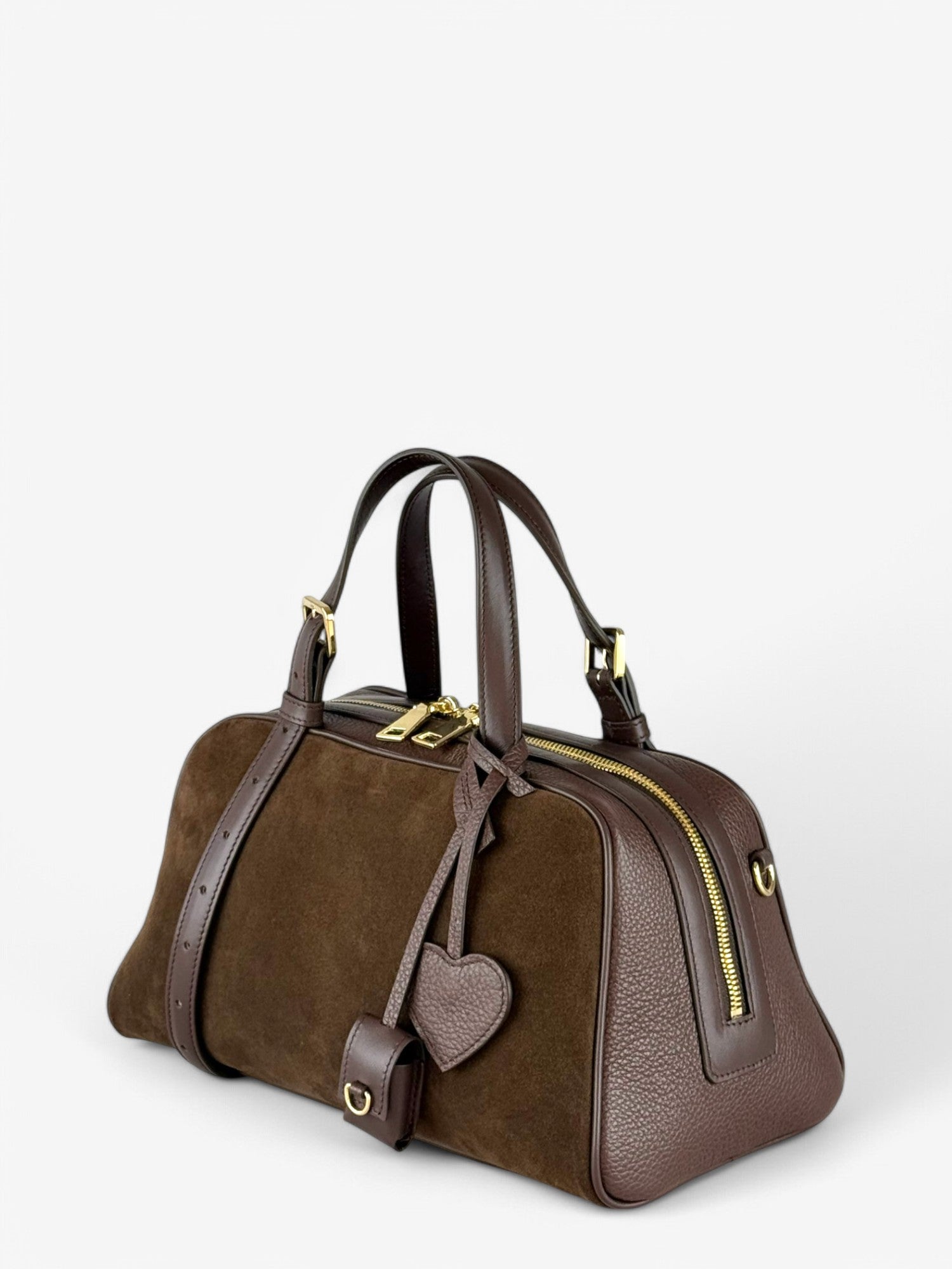 Jaqueline M Velour Ciocolate Bag