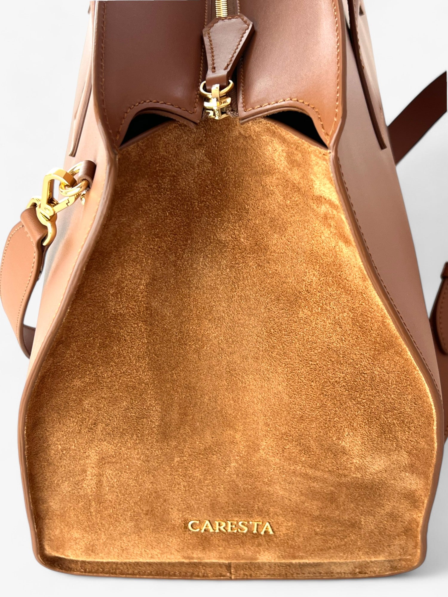 Borsa Duffel Velour Cognac