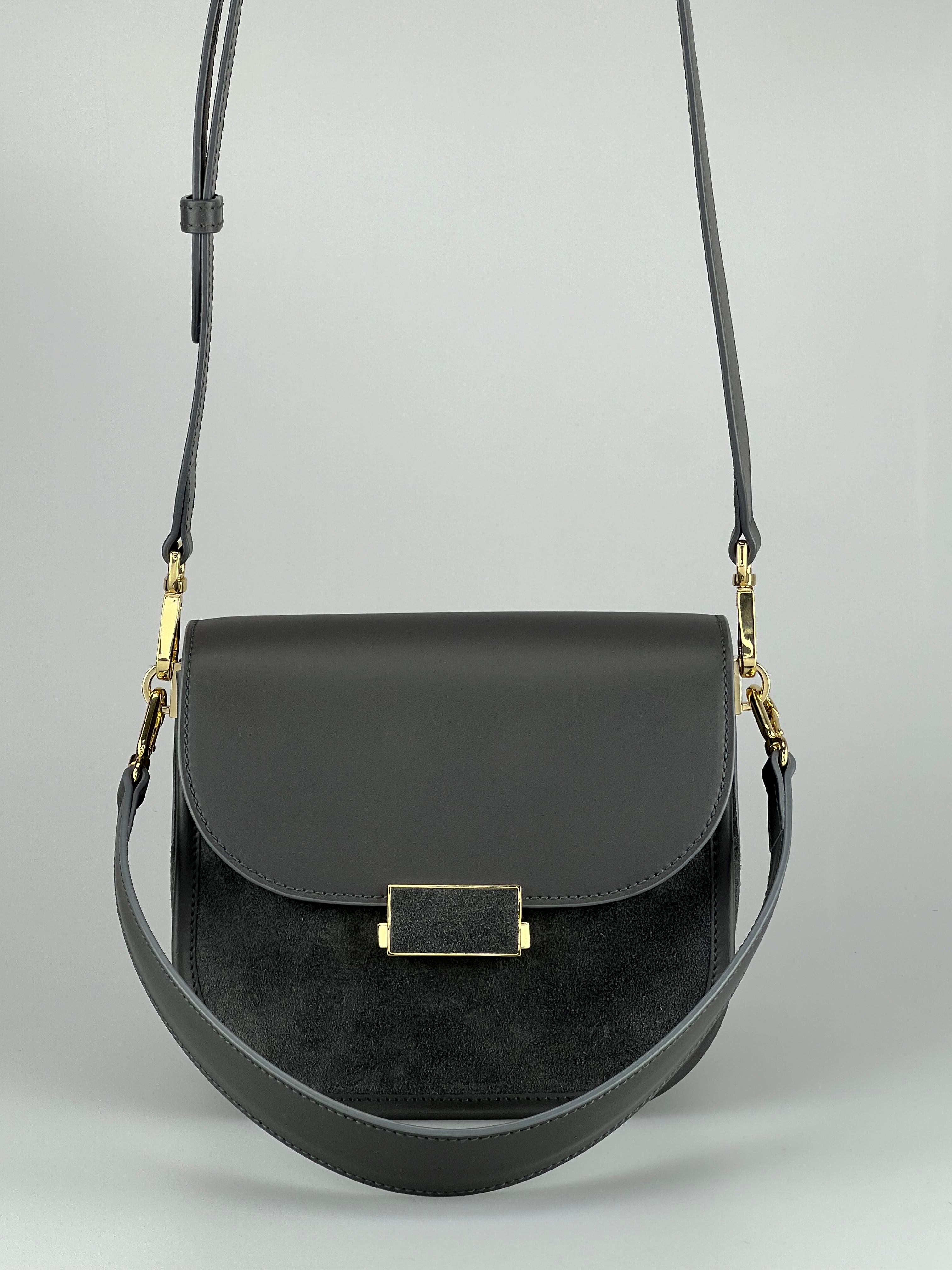 Gia Velour Dark Grey Bag SS24
