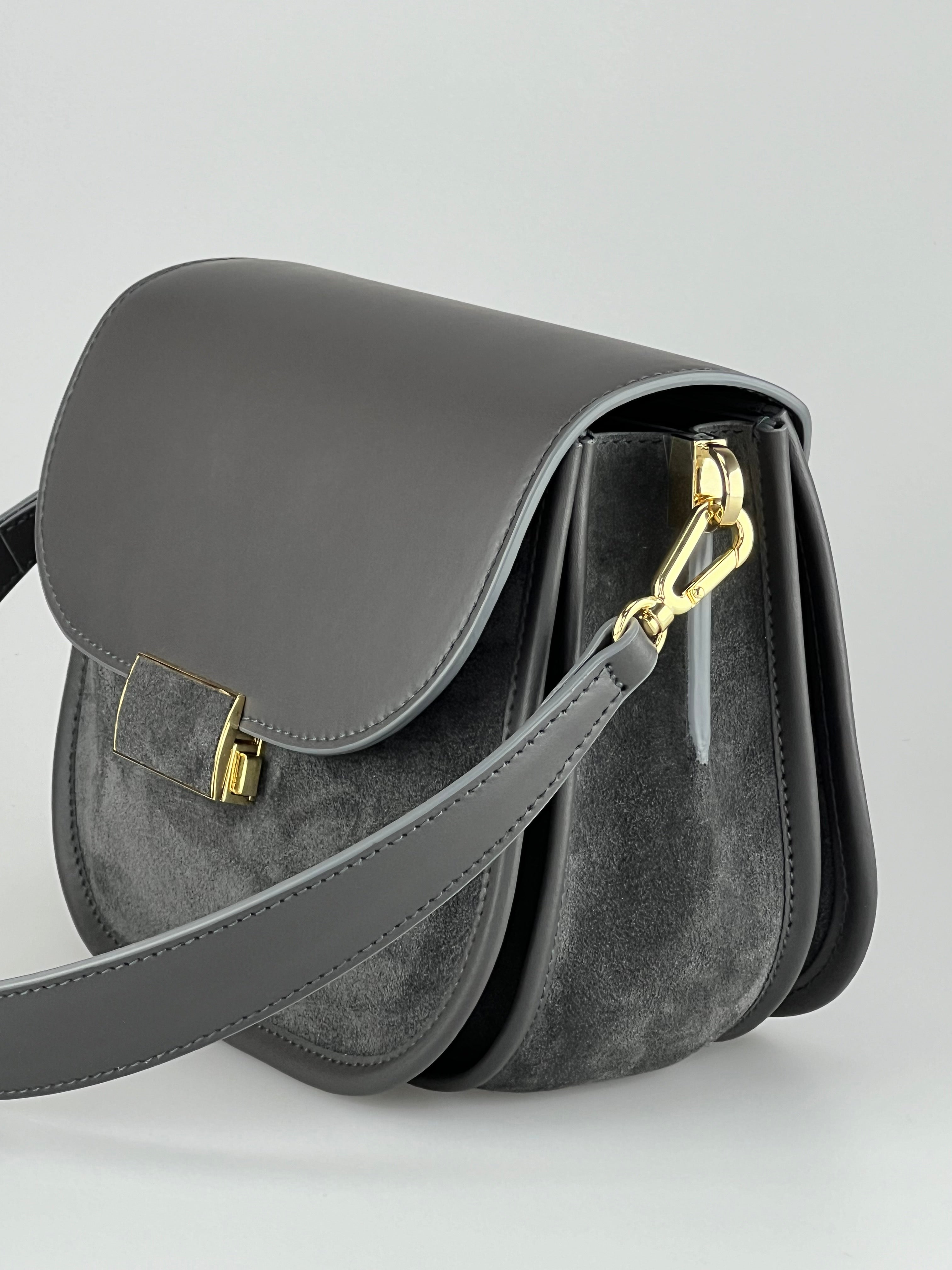 Gia Velour Dark Grey Bag SS24