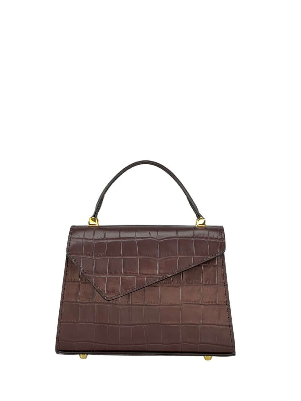 Geantă Gloria S Croco Ciocolate SS24