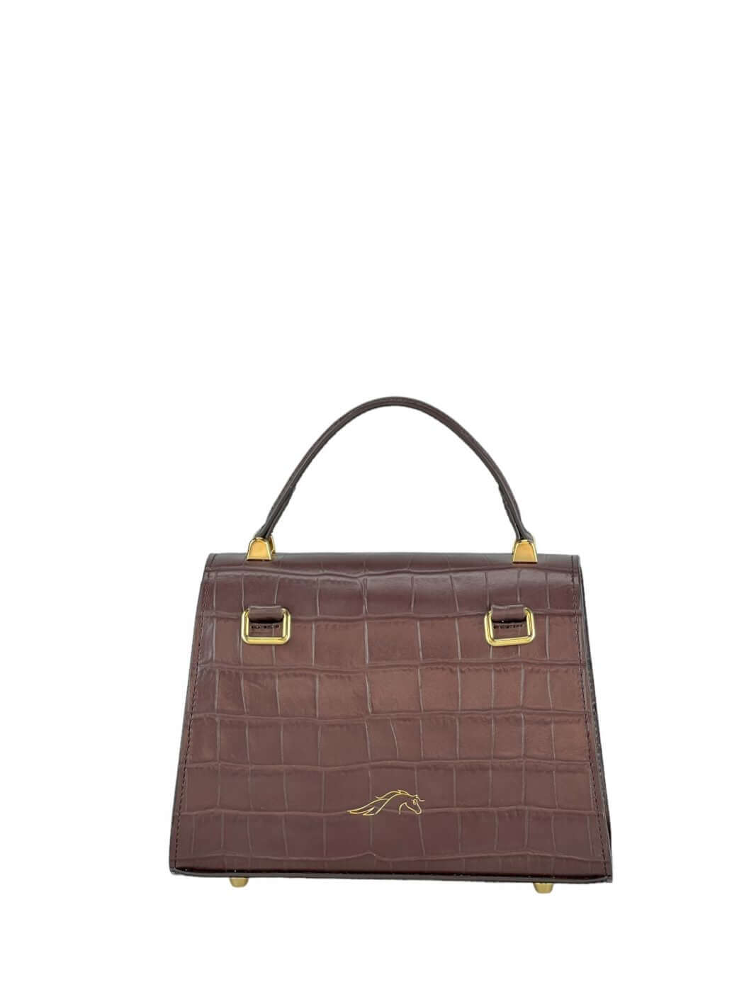 Geantă Gloria S Croco Ciocolate SS24