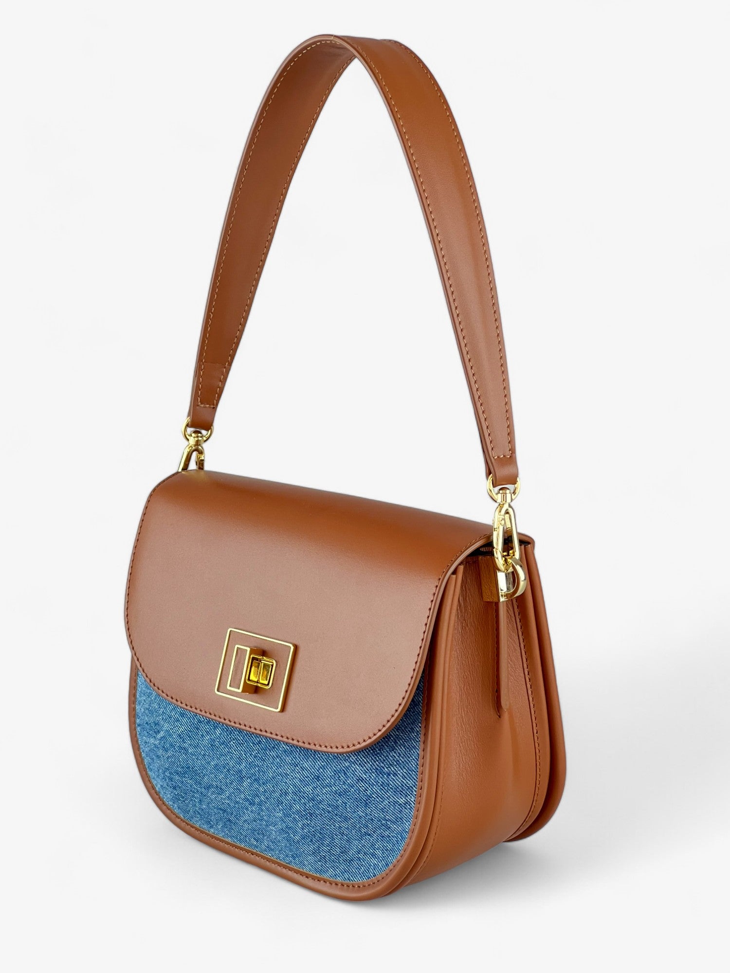 Gia Denim Cognac Bag SS24