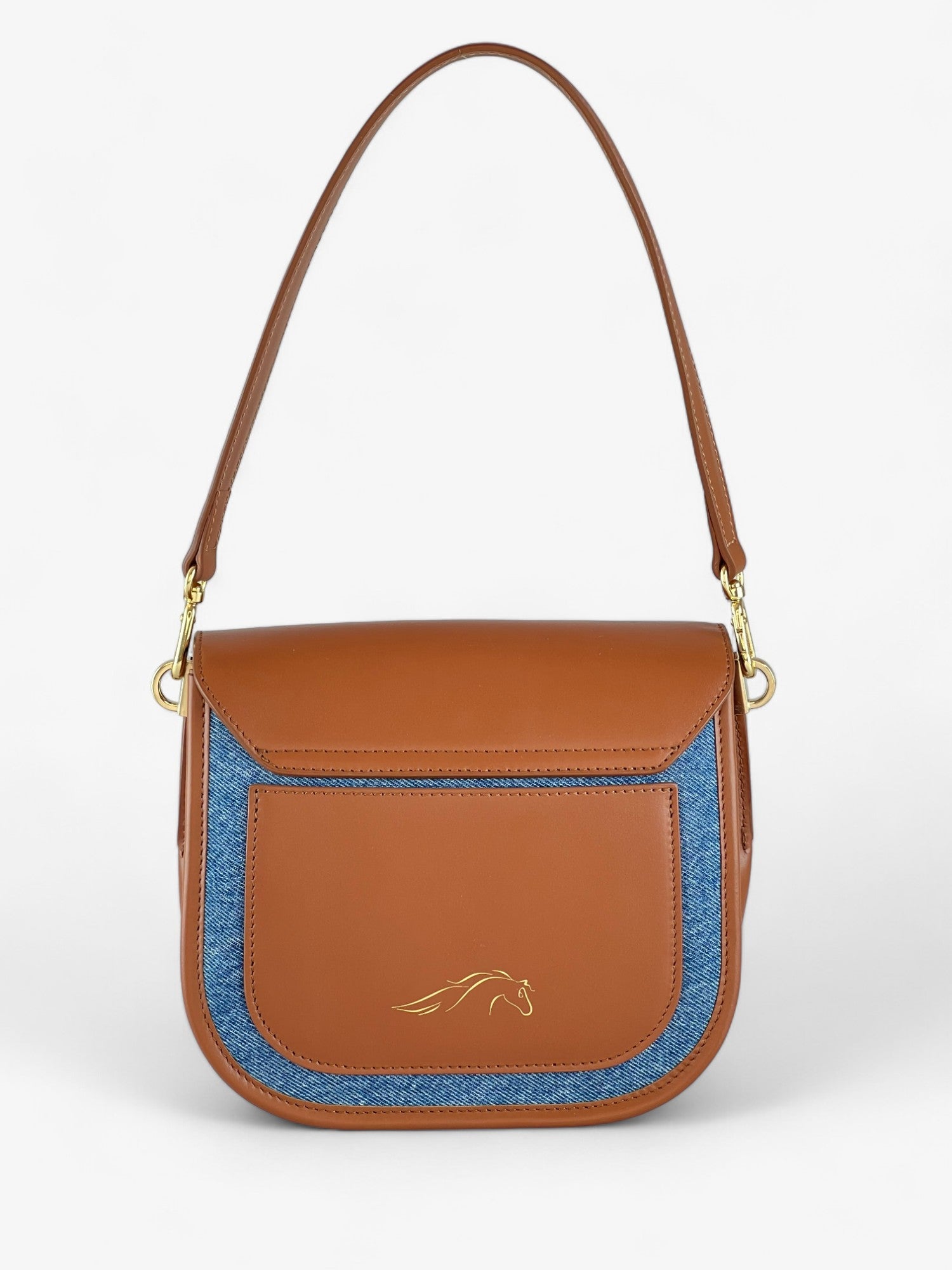 Borsa Gia Denim Cognac SS24