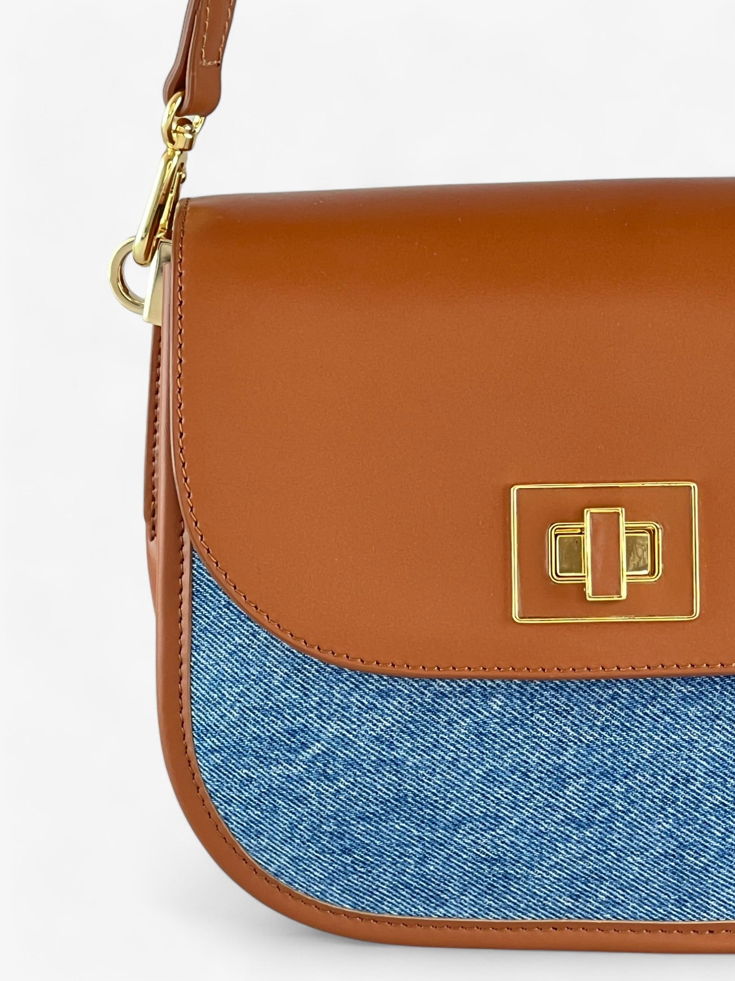 Borsa Gia Denim Cognac SS24