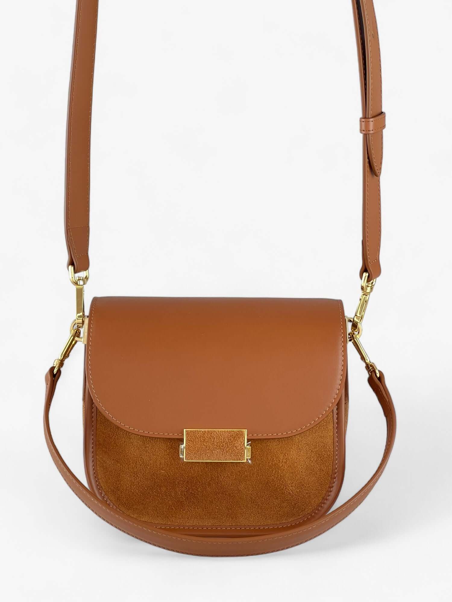 Geantă Gia Velour Cognac SS24