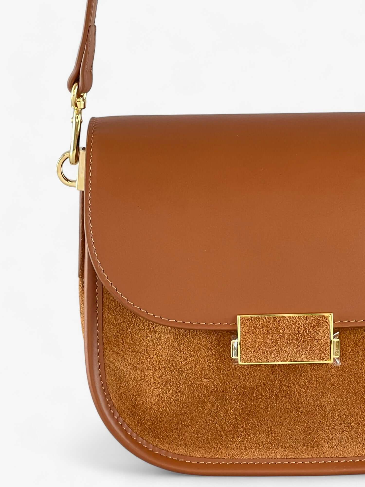 Geantă Gia Velour Cognac SS24