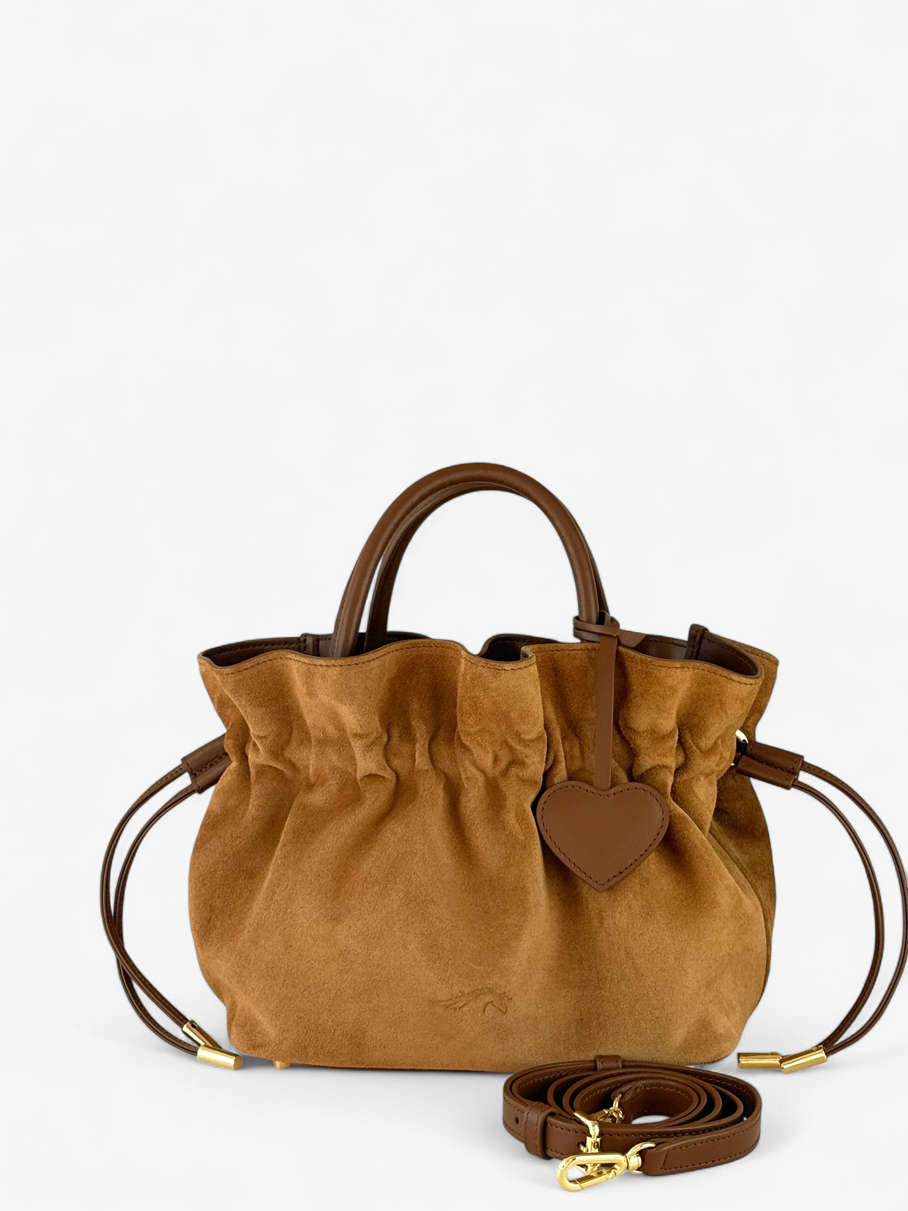 Borsa Noor S Velour Cognac