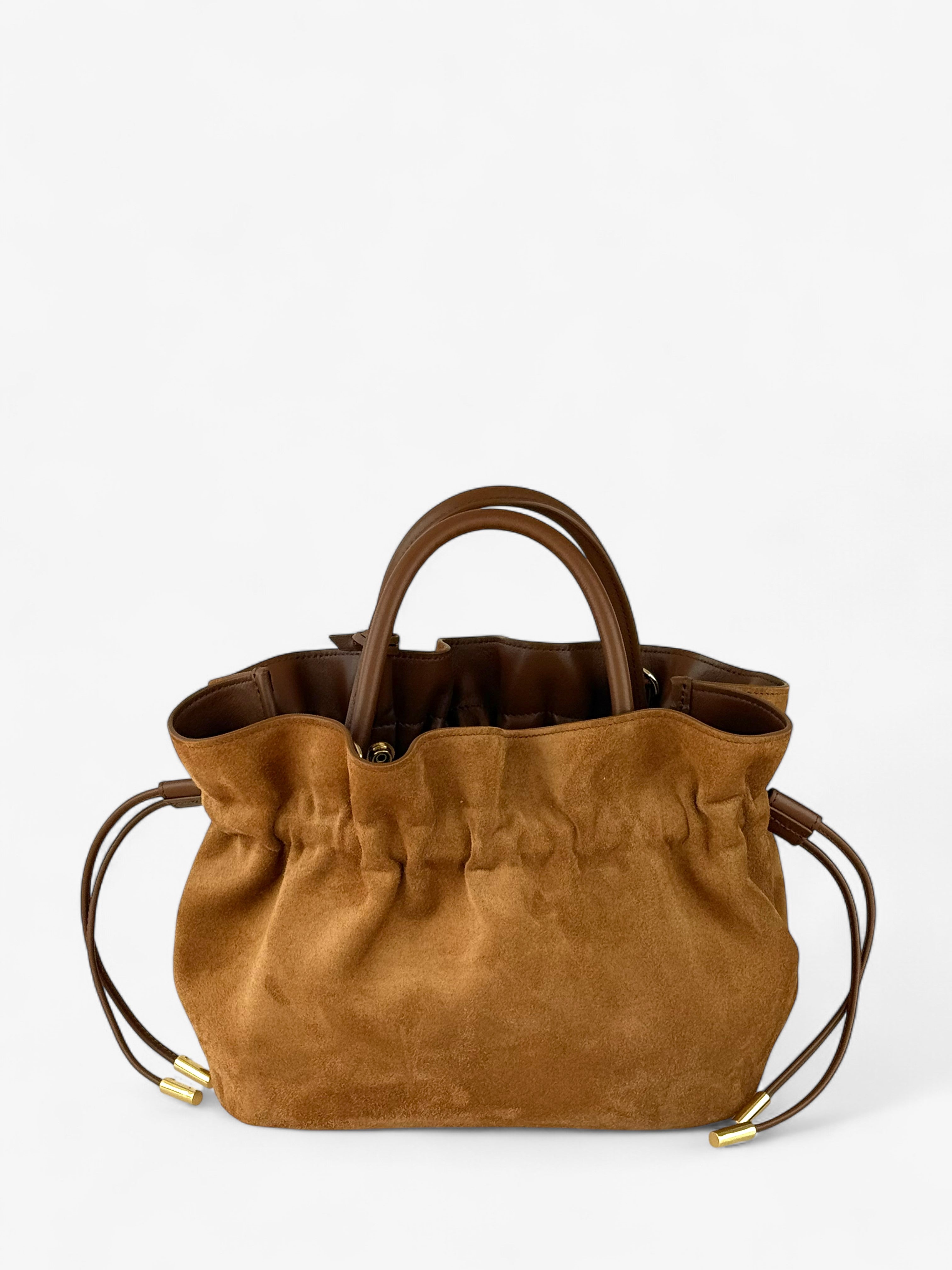 Borsa Noor S Velour Cognac