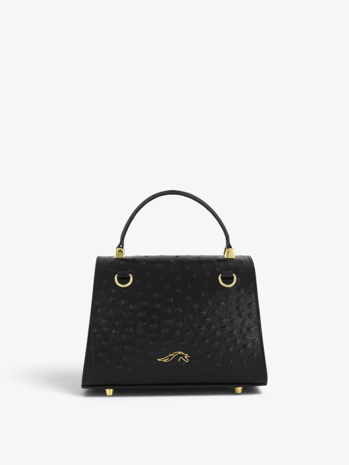 Gloria S Ostrich Black Bag