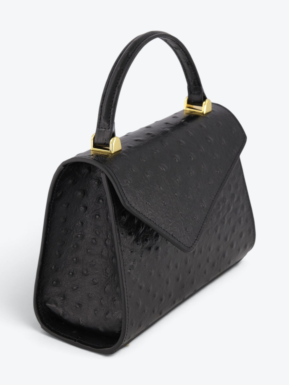 Gloria S Ostrich Black Bag