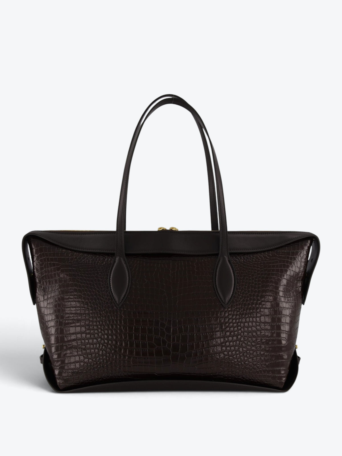 Geantă Row Dark Brown Croco