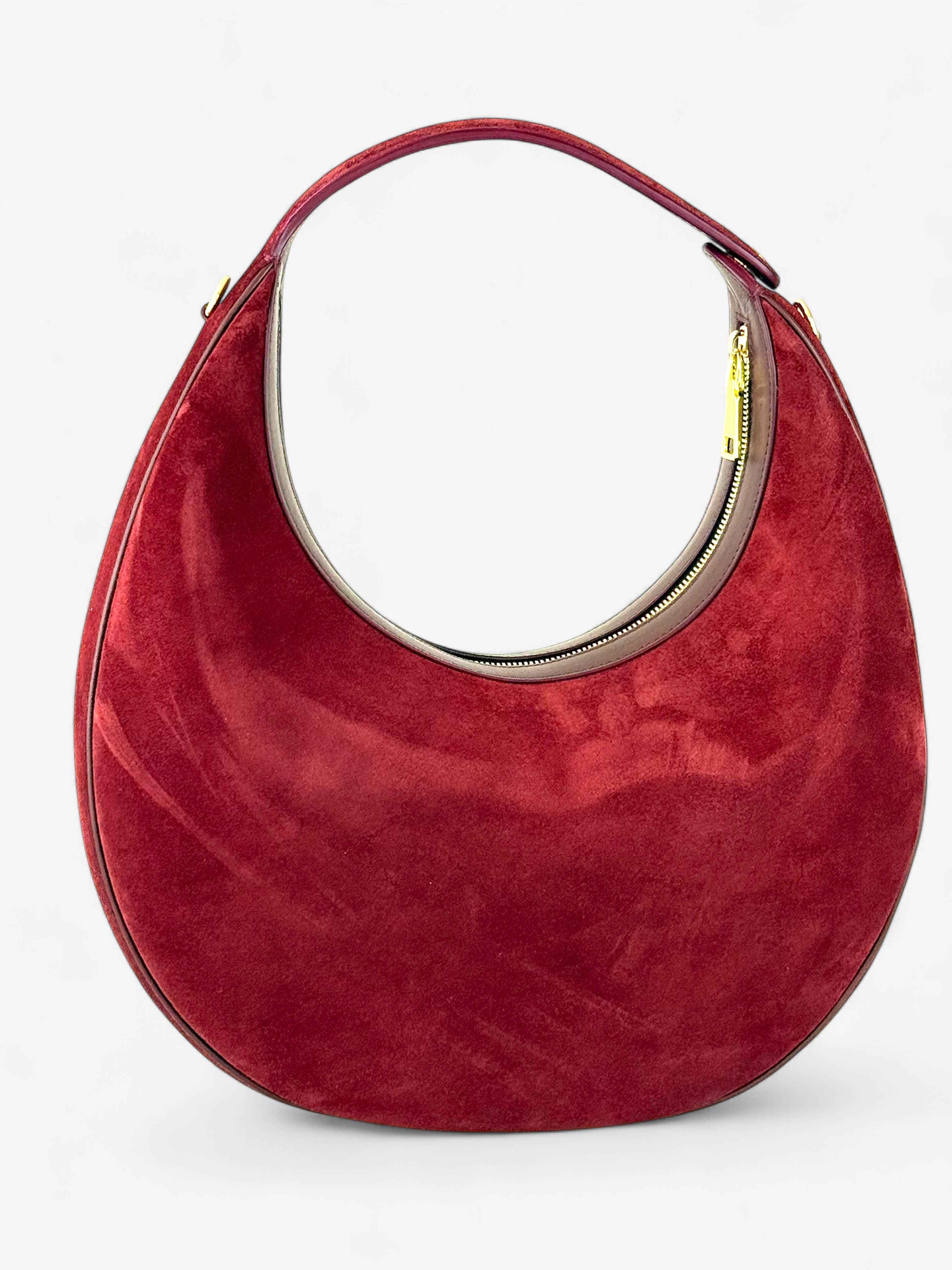 Geantă Paris L Velour Bordeaux