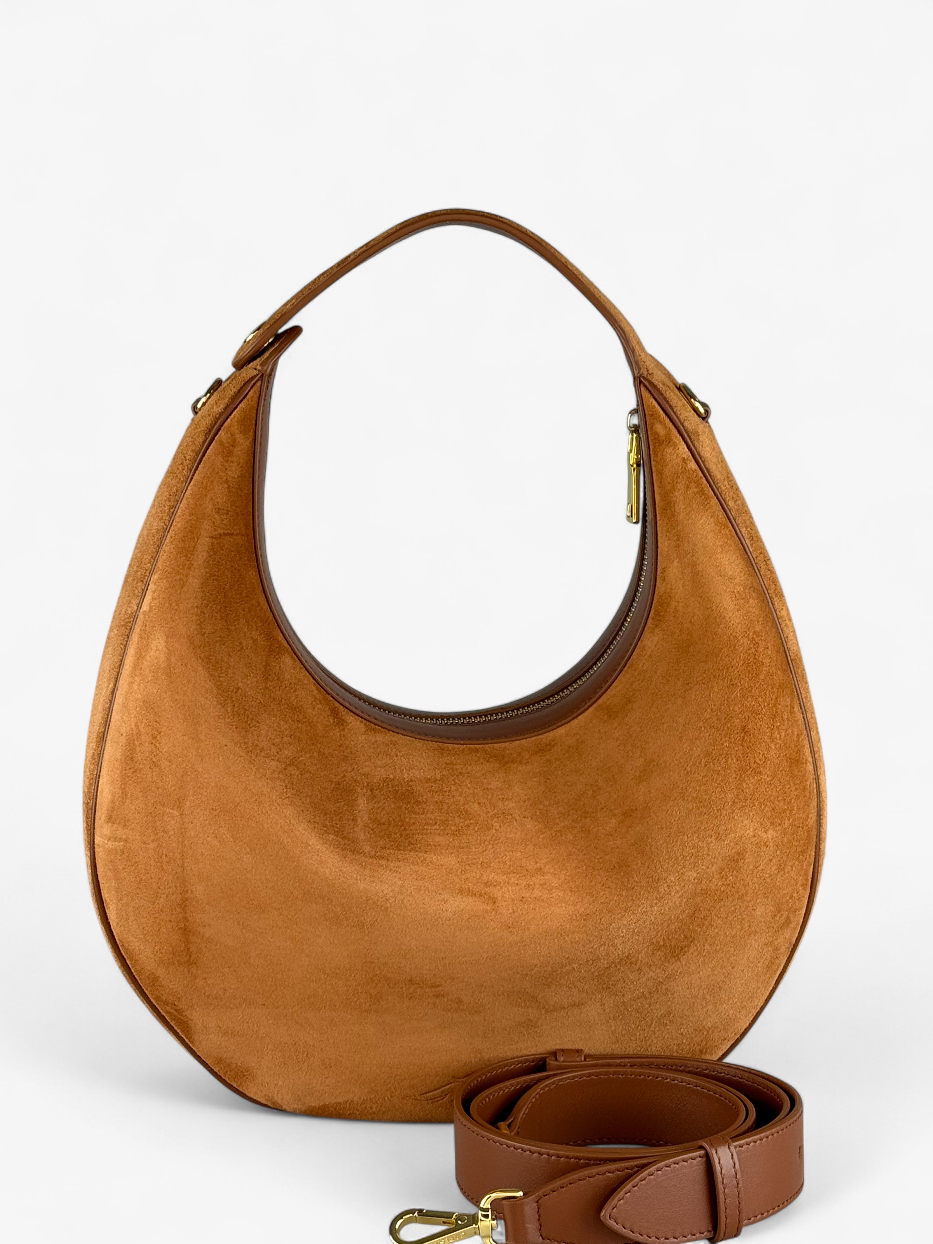 Borsa Paris L Velour Cognac