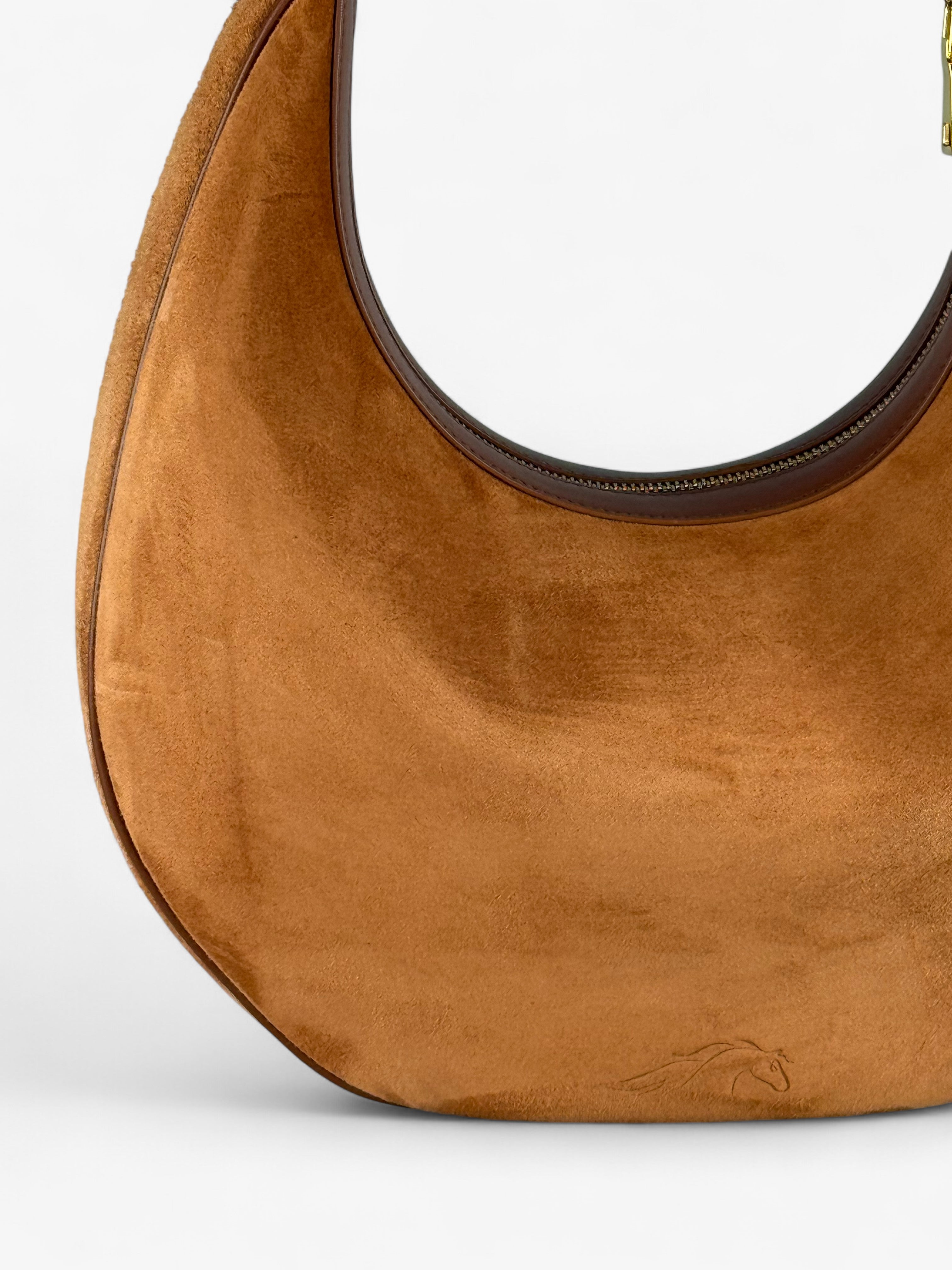 Borsa Paris L Velour Cognac