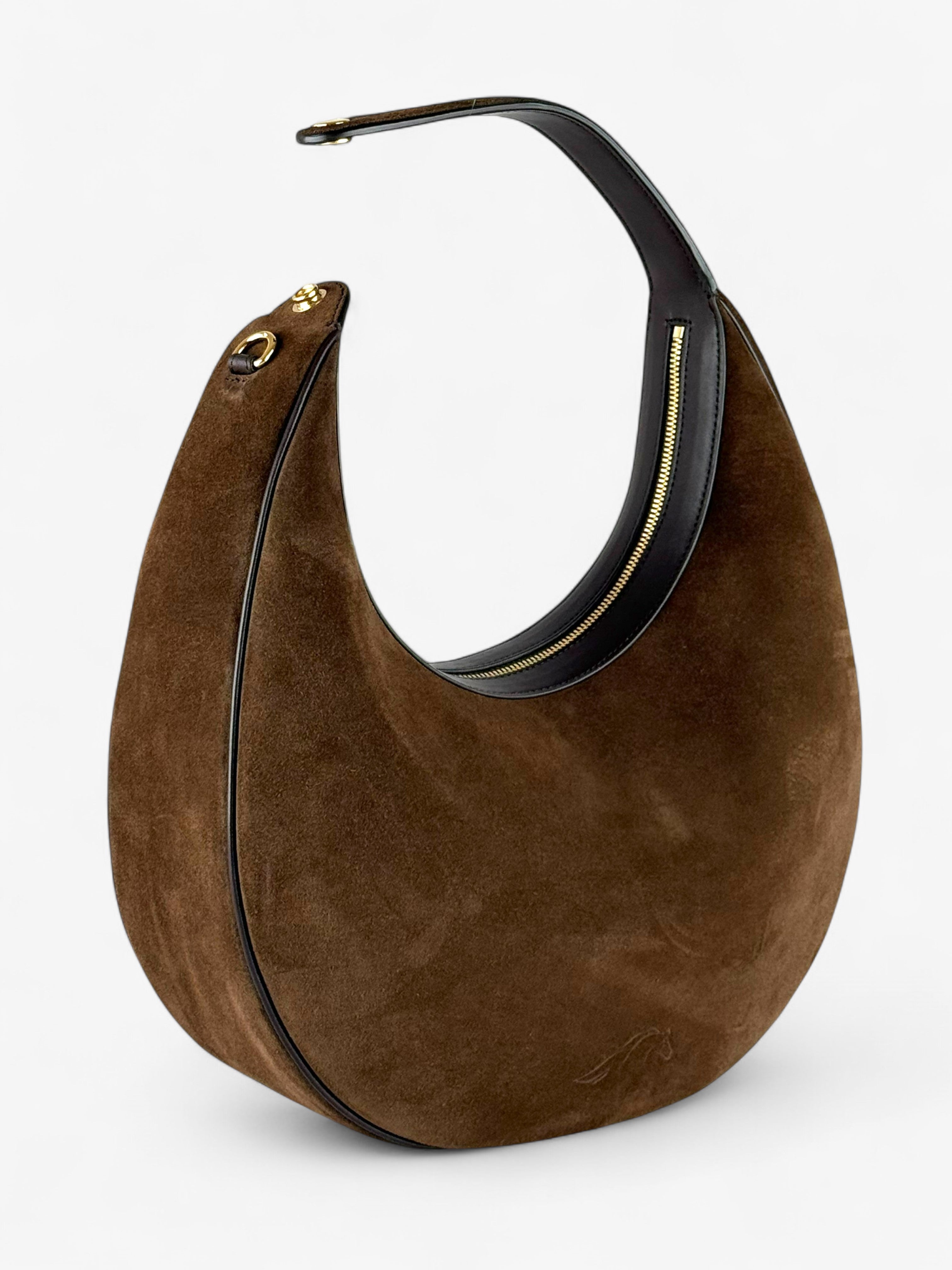 Paris L Velour Ciocolate Bag