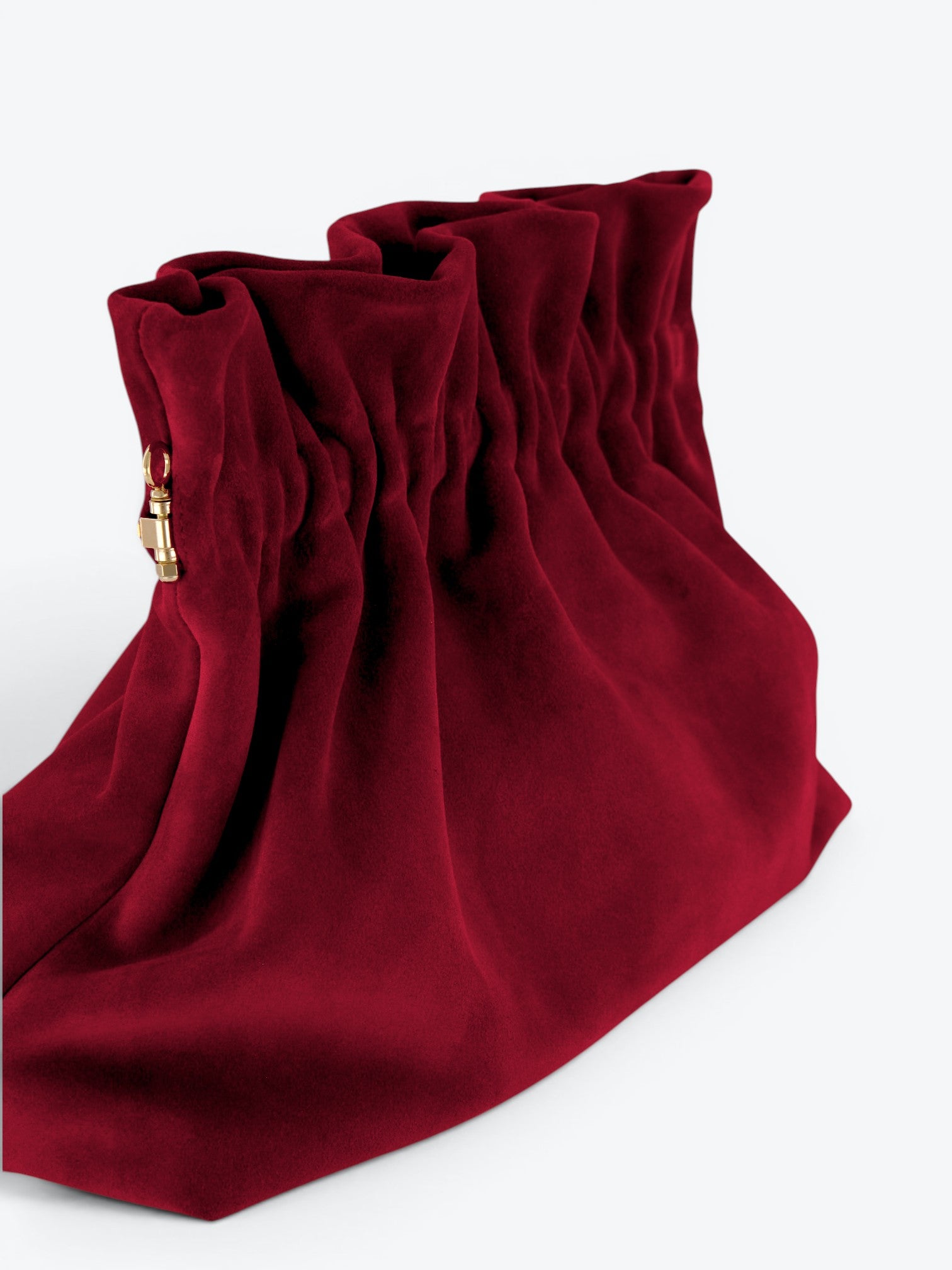 Veil L Red Velour Clutch