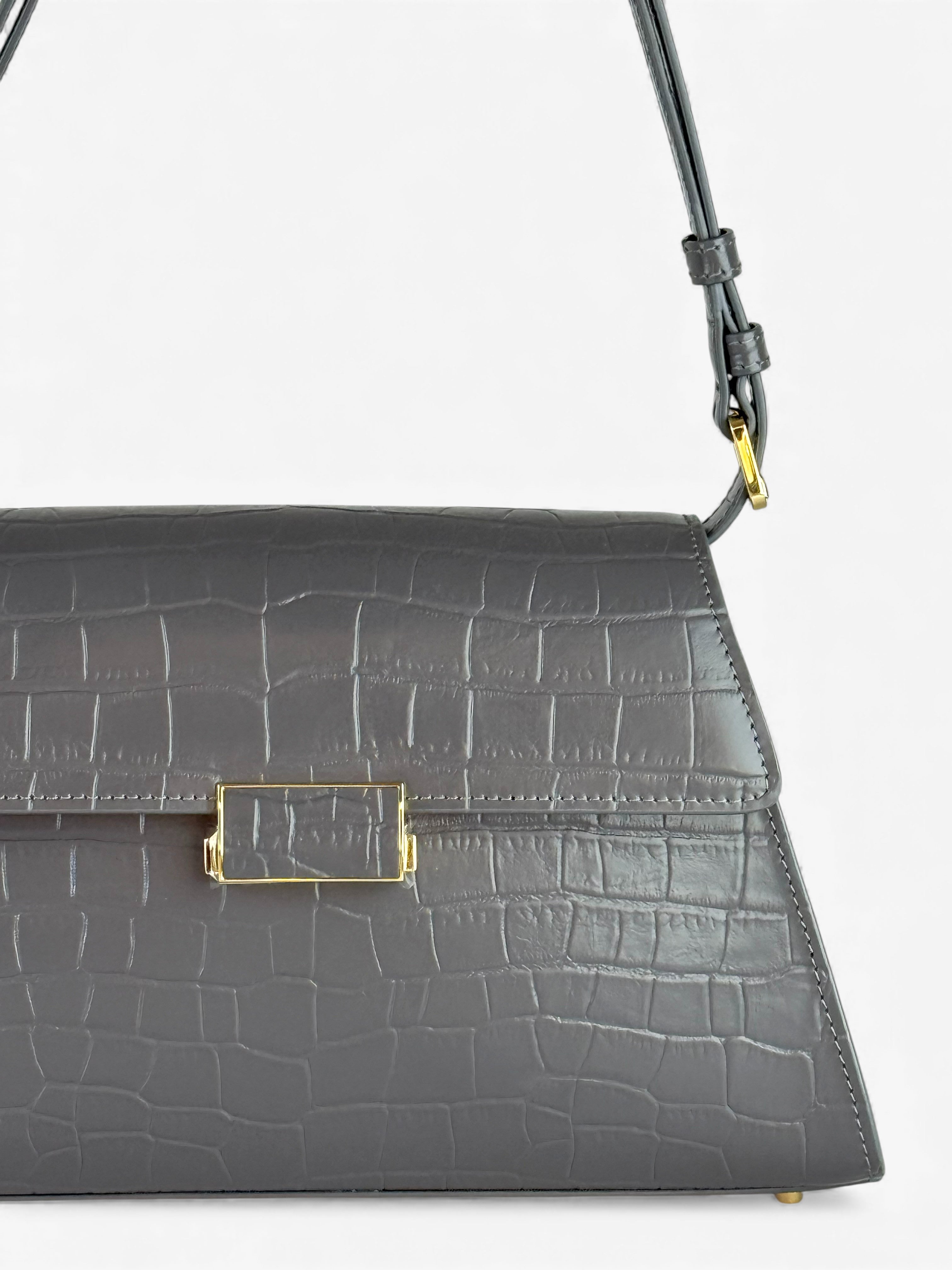 Ambra Croco Grey Bag