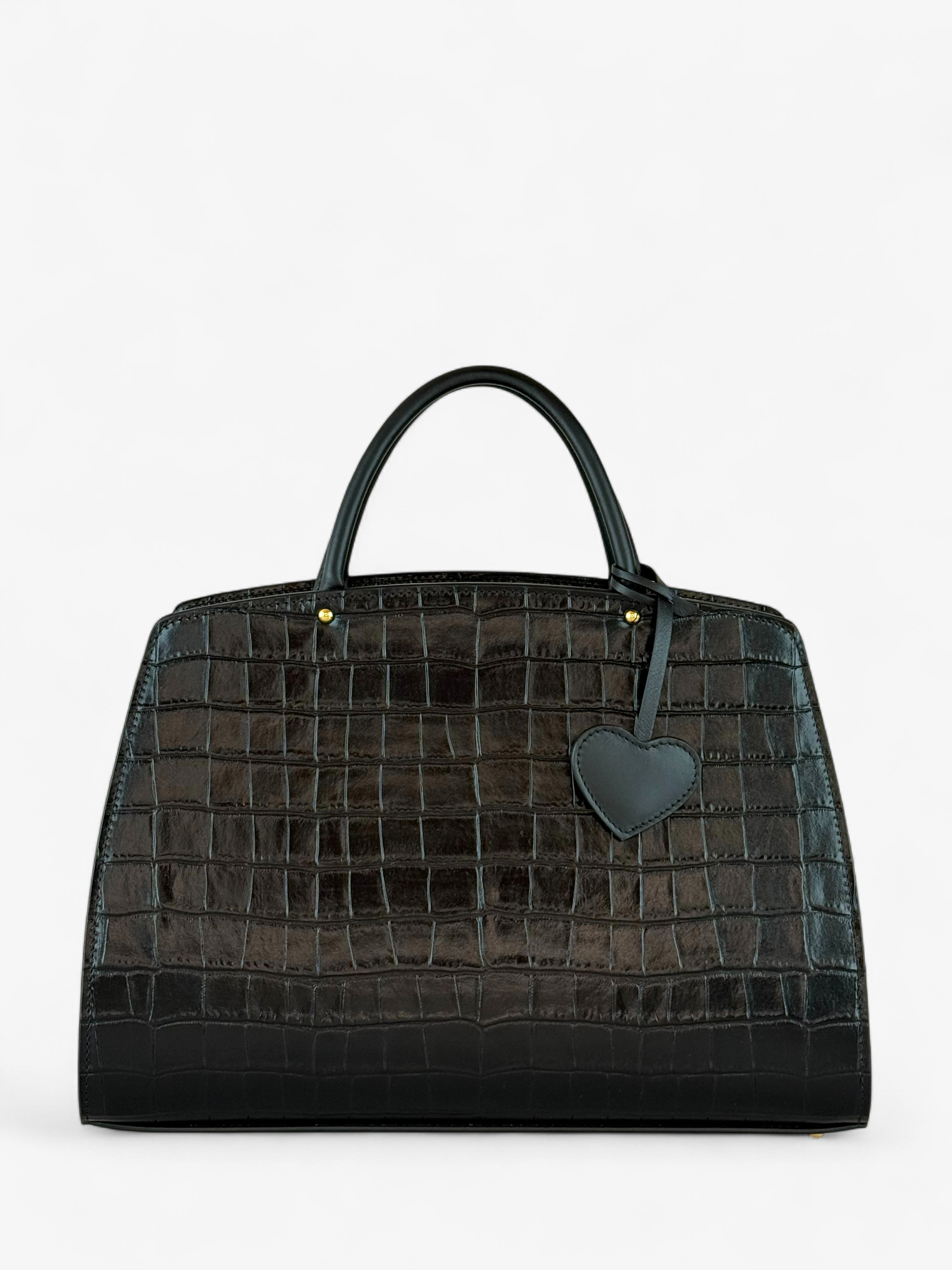 Ami M Croco Black Bag