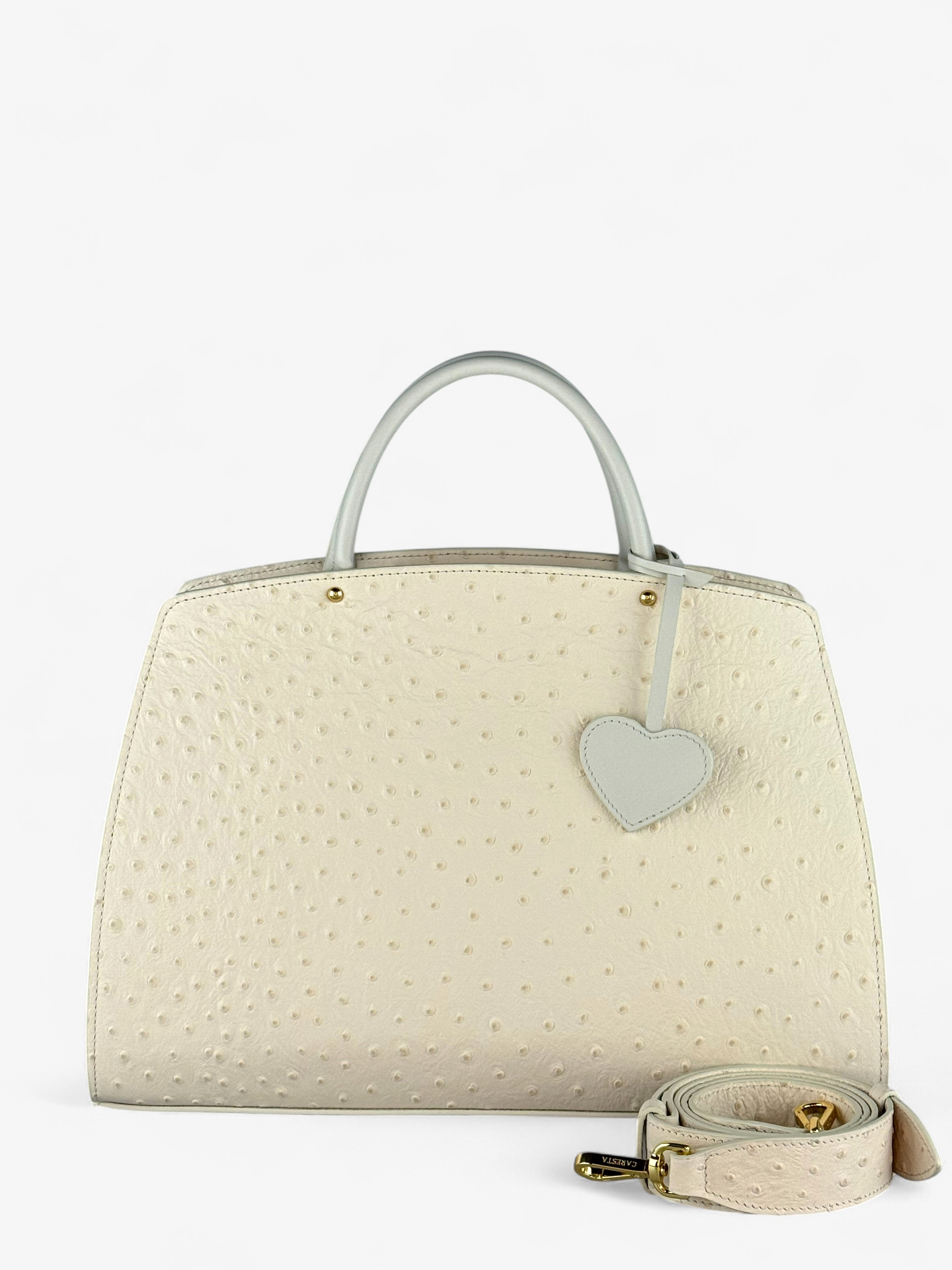 Ami M Ostrich Butter Bag