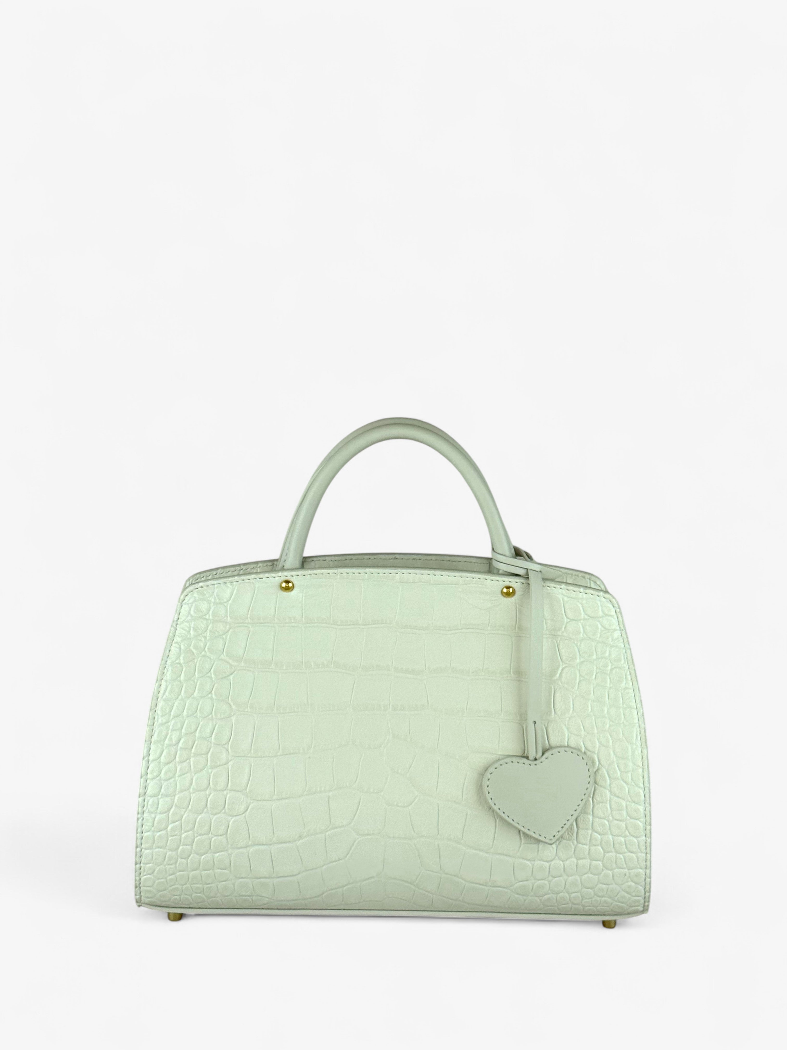 Ami S Croco White Bag