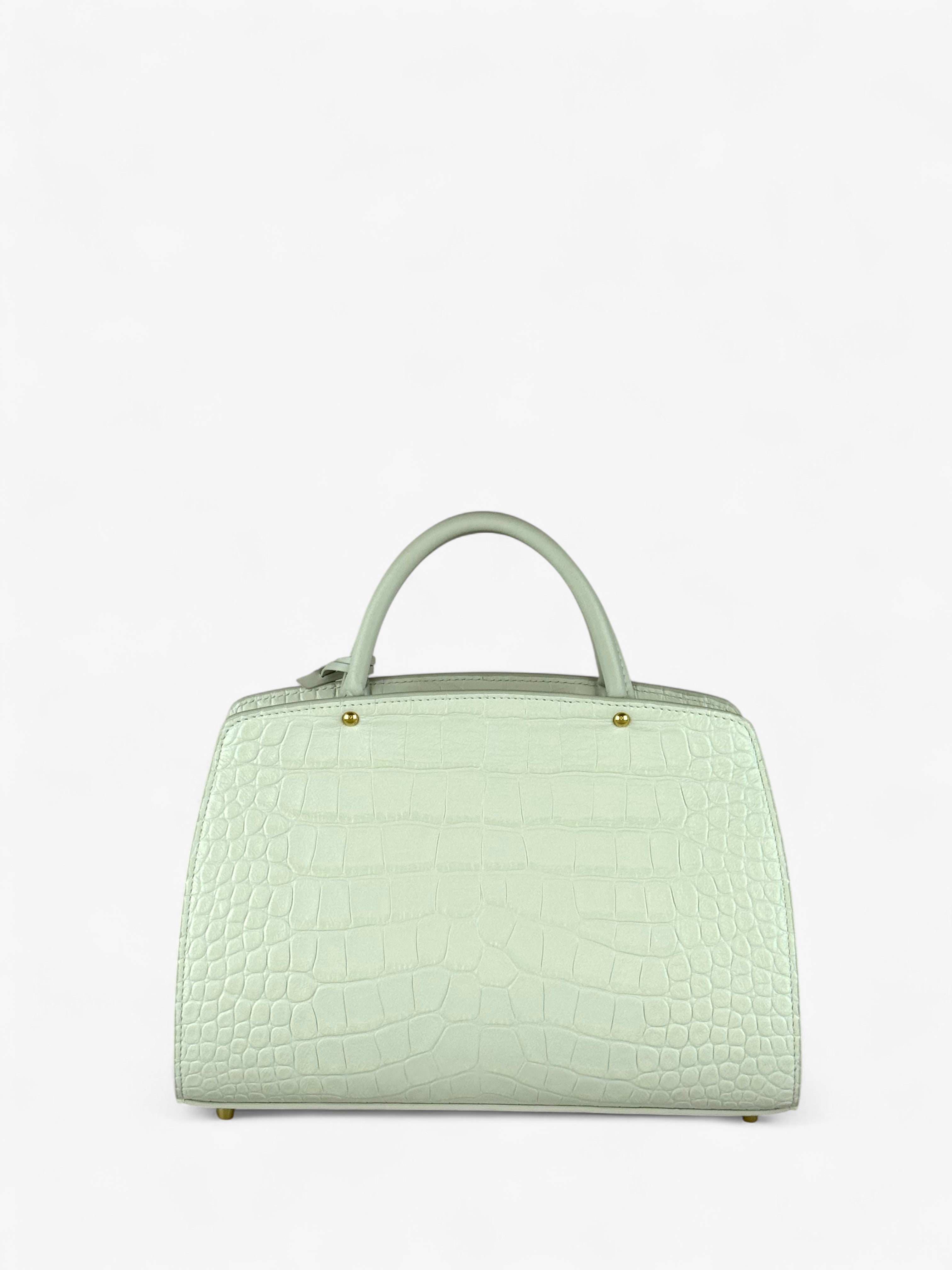 Ami S Croco White Bag