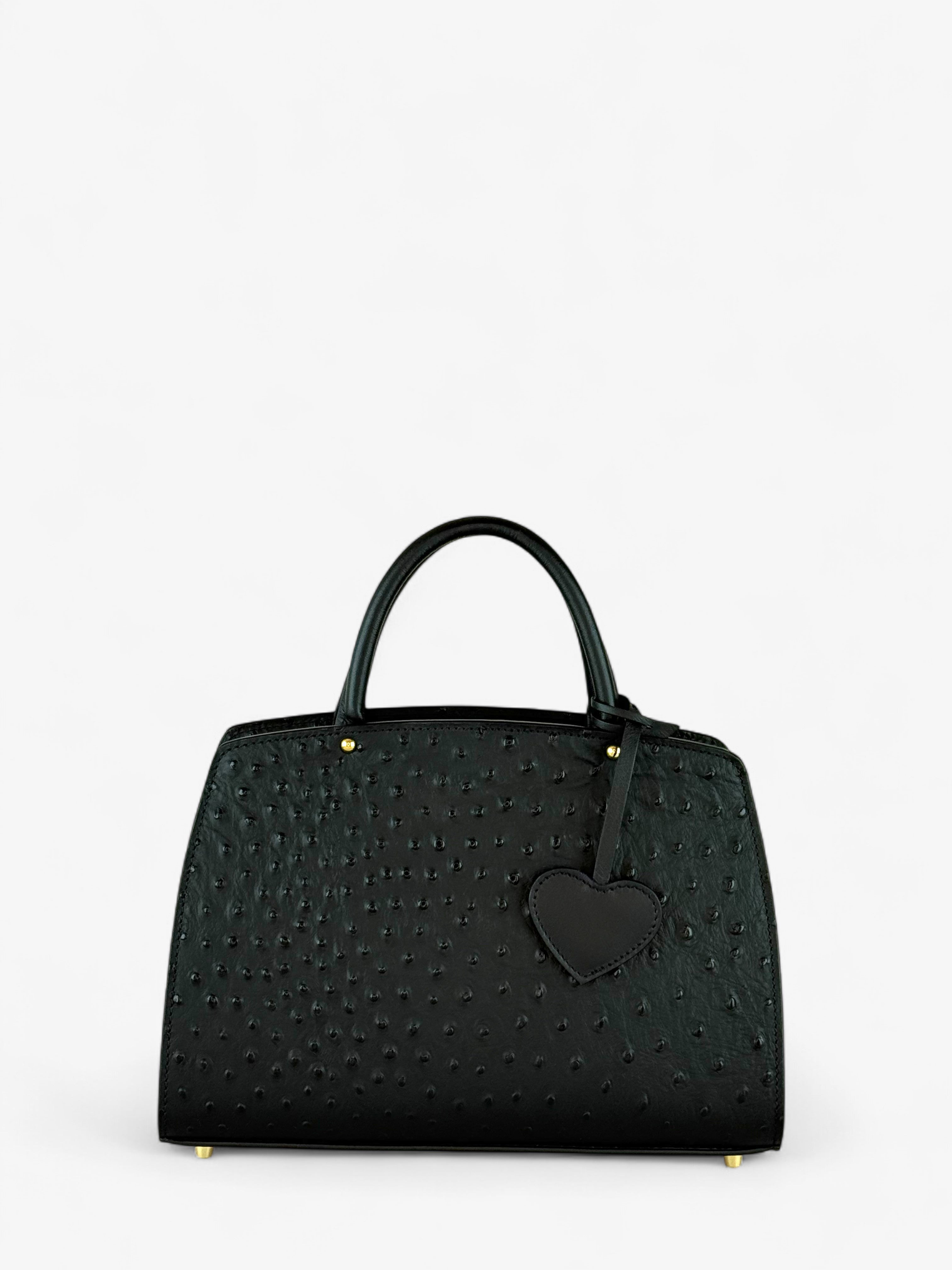 Ami S Ostrich Black Bag