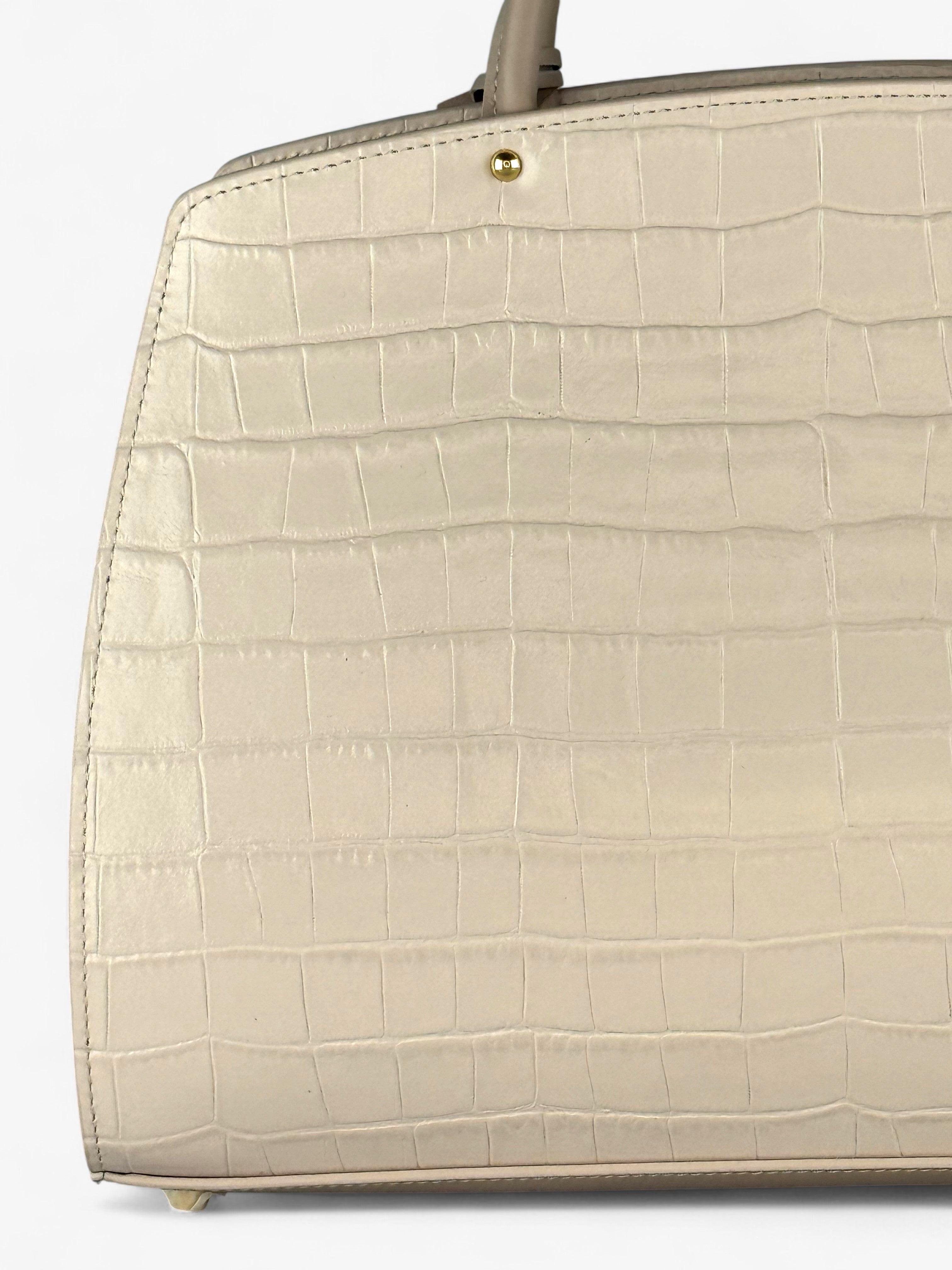 Ami M Croco Bej Bag