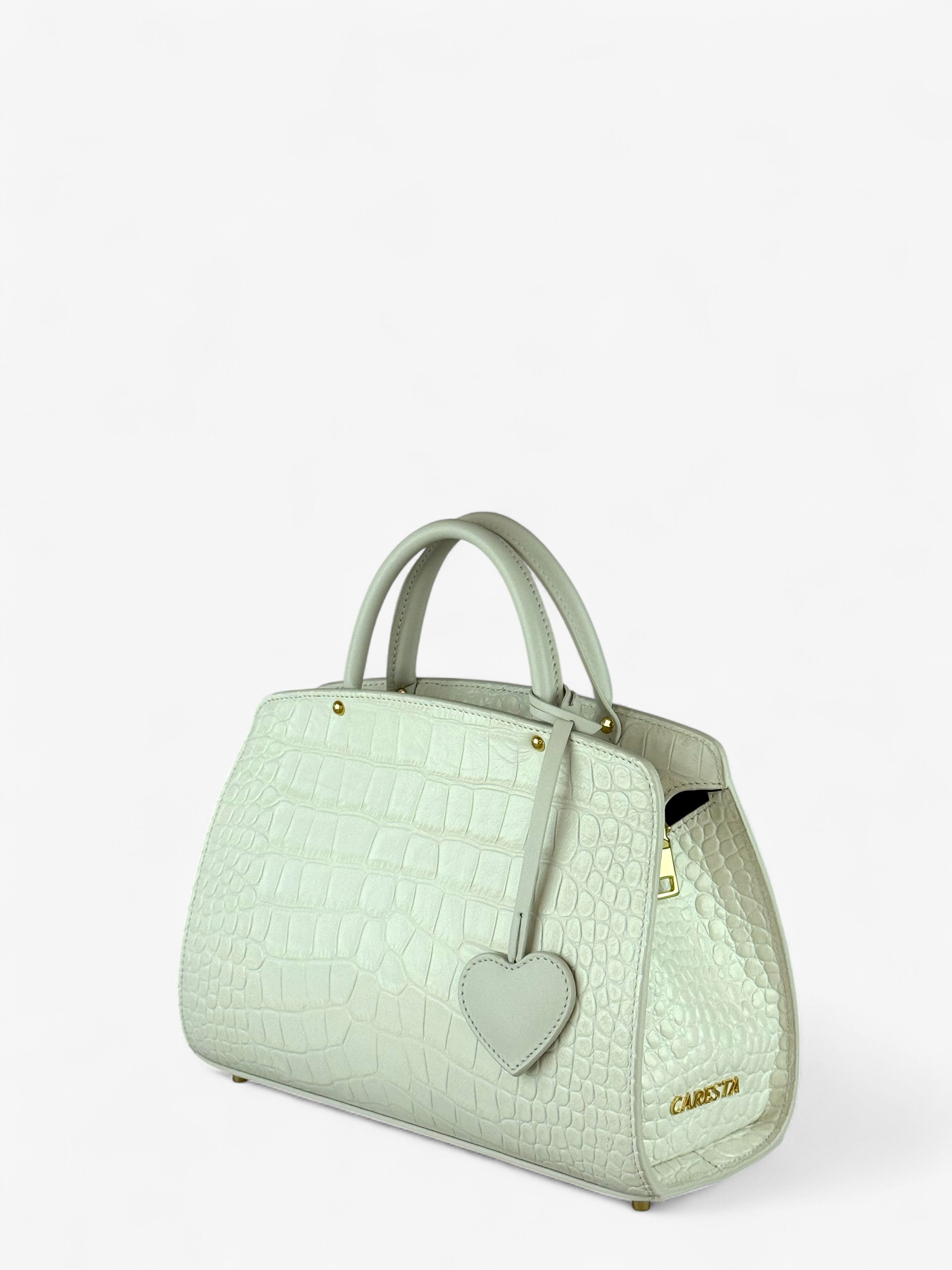 Ami S Croco White Bag