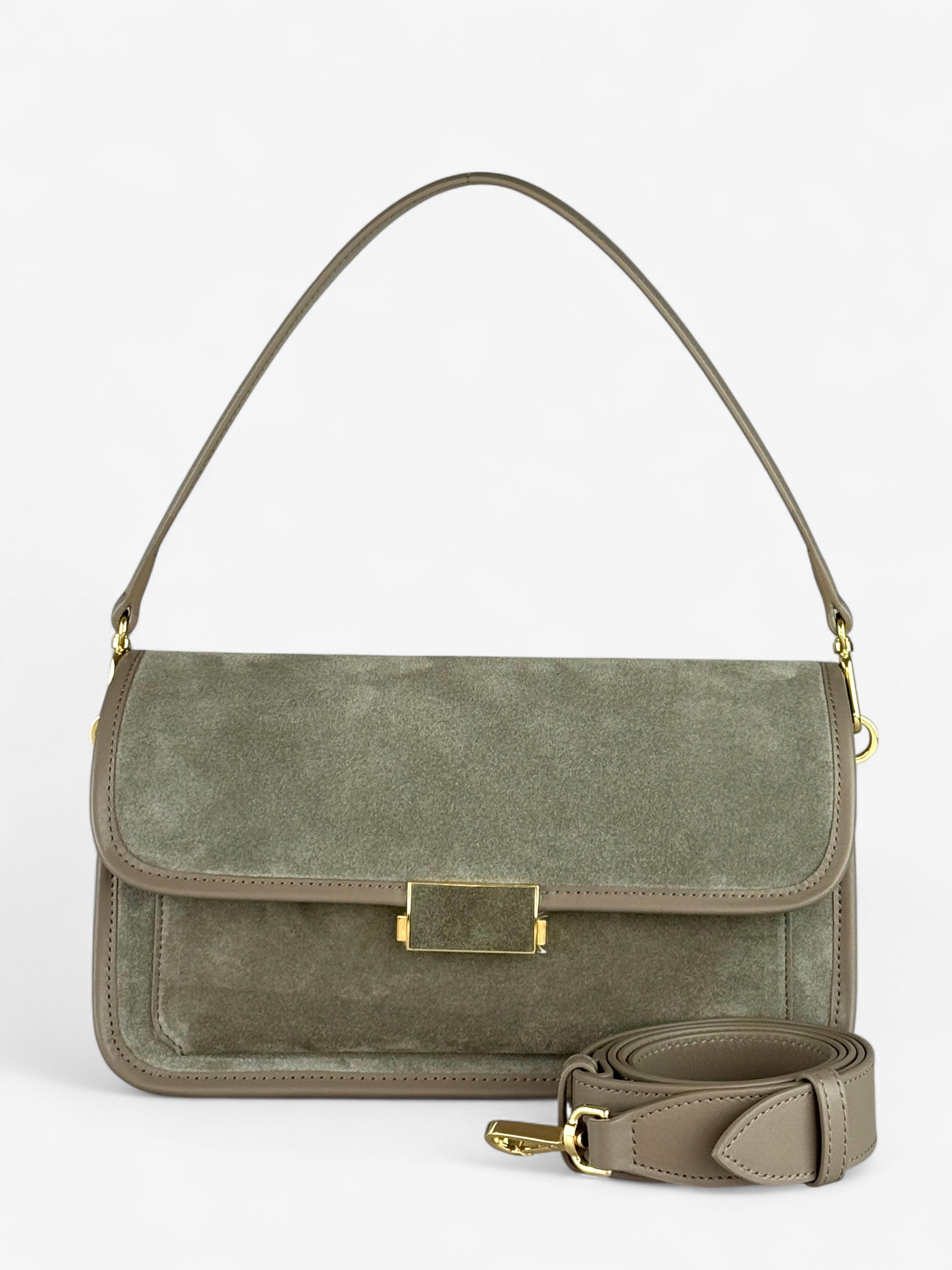 Baguette Salvie Velour Bag